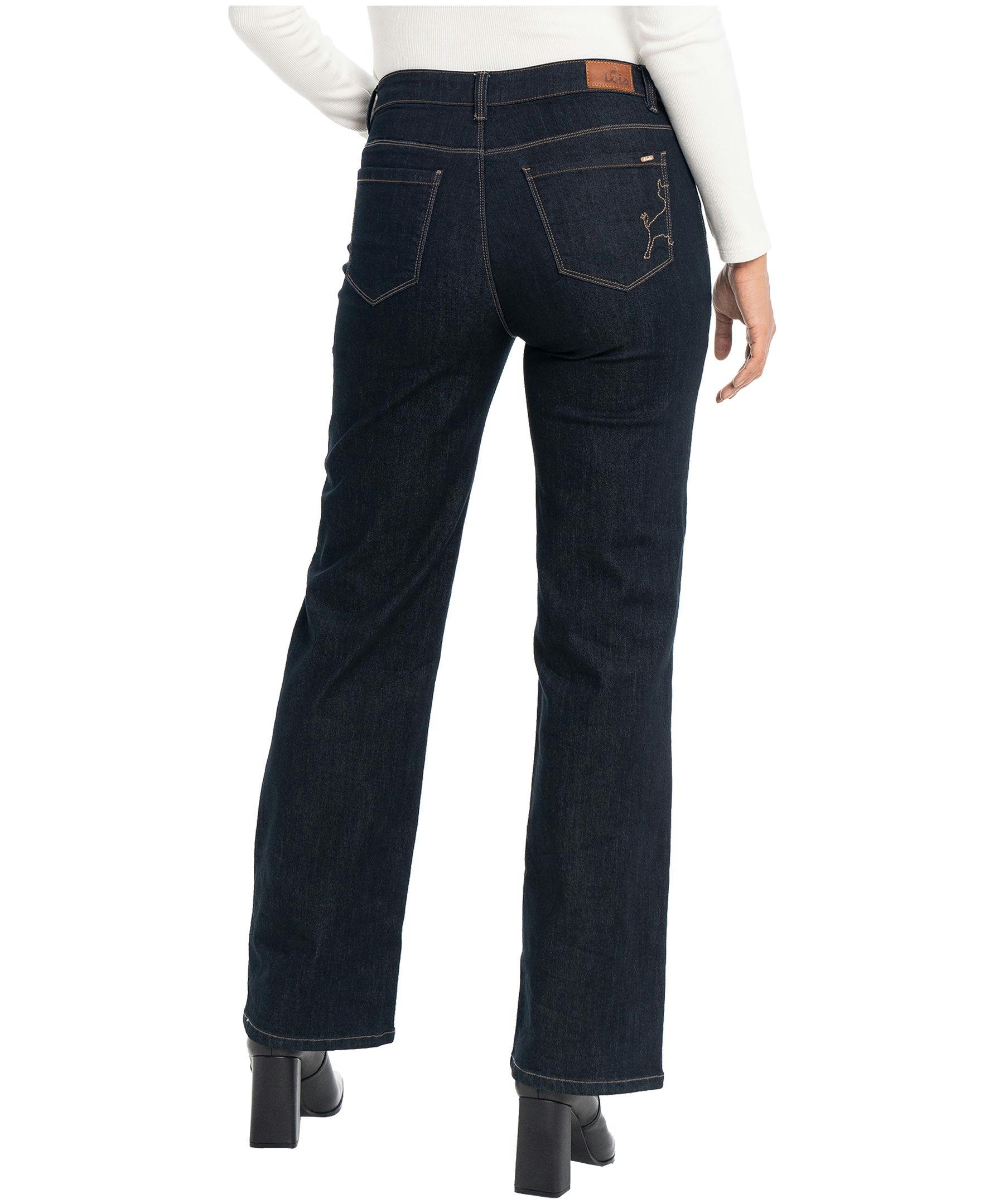 Lois Women's Georgia Mid High Rise Wide Leg Jeans
