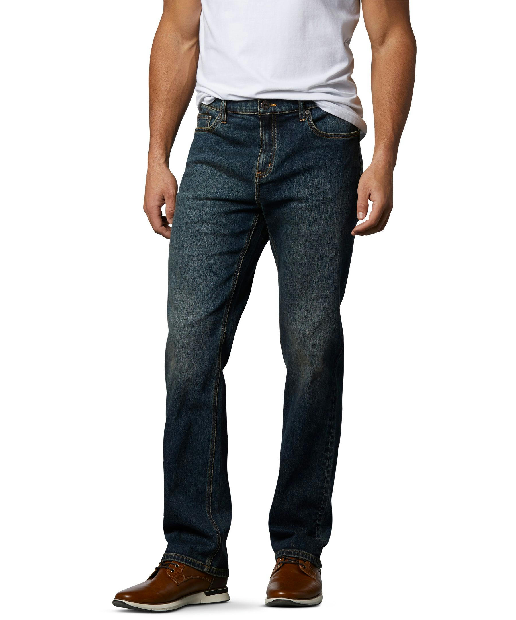 Denver Hayes Men's FLEXTECH Classic Fit Straight Leg Stretch Jeans
