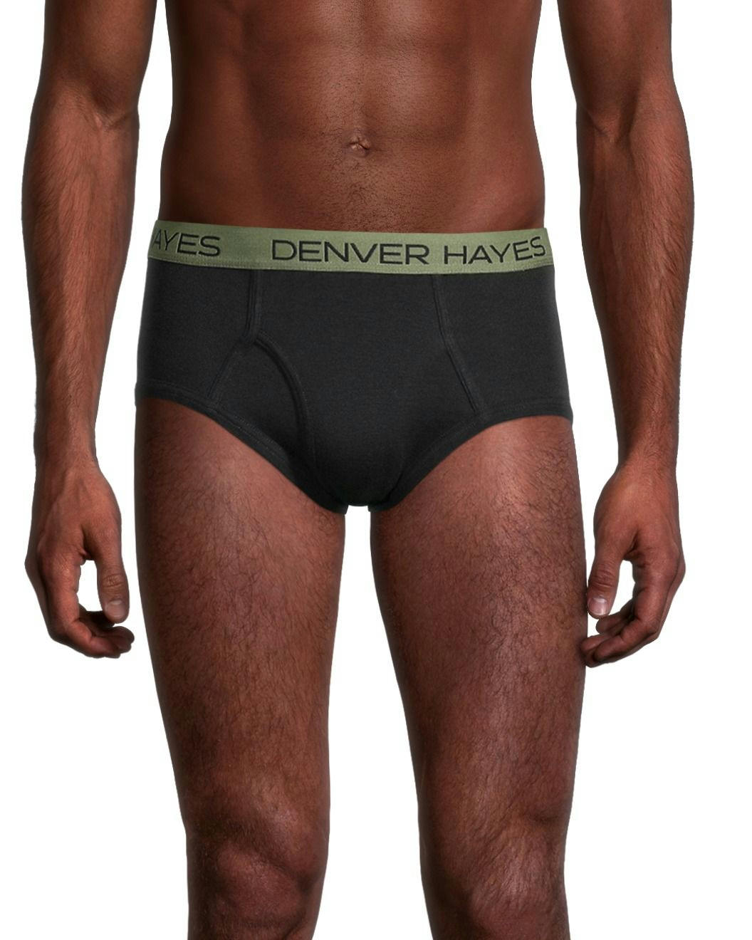 Denver Hayes Men's 3 Pack Cotton Basic Briefs - Black