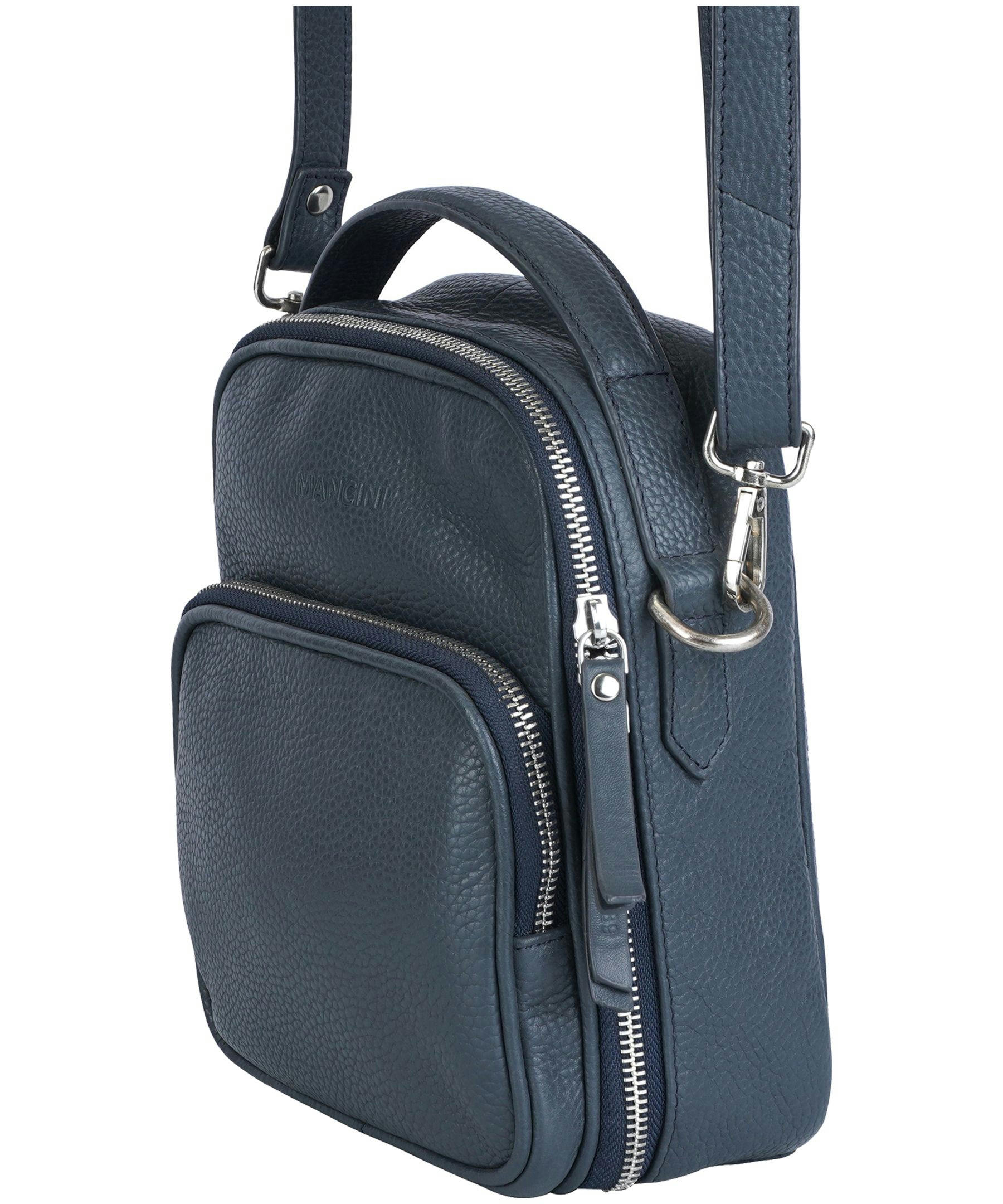 Mancini Leather Goods Women's Pebelled Daisy North/South Crossbody Bag