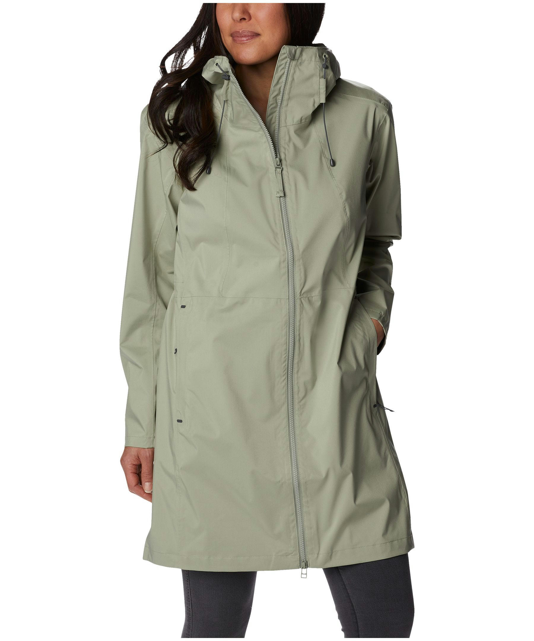 Columbia Women's Weekend Adventure Waterproof Omni-Tech Long Rain Jacket
