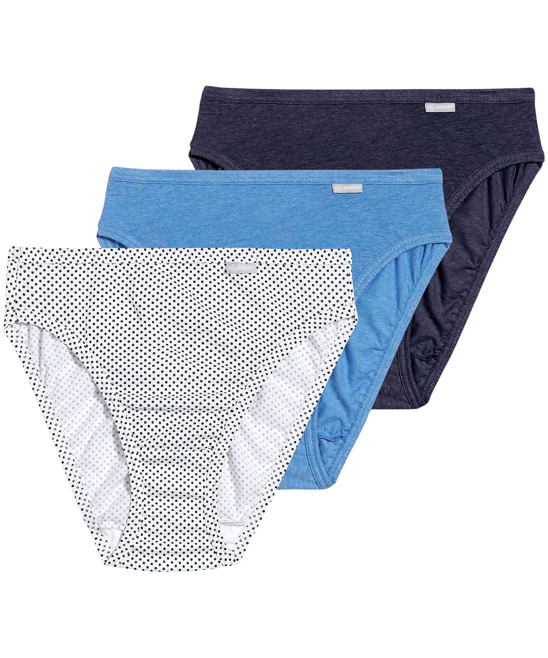 Jockey Women's 3 Pack Elance Basic Underwear French Cut Briefs