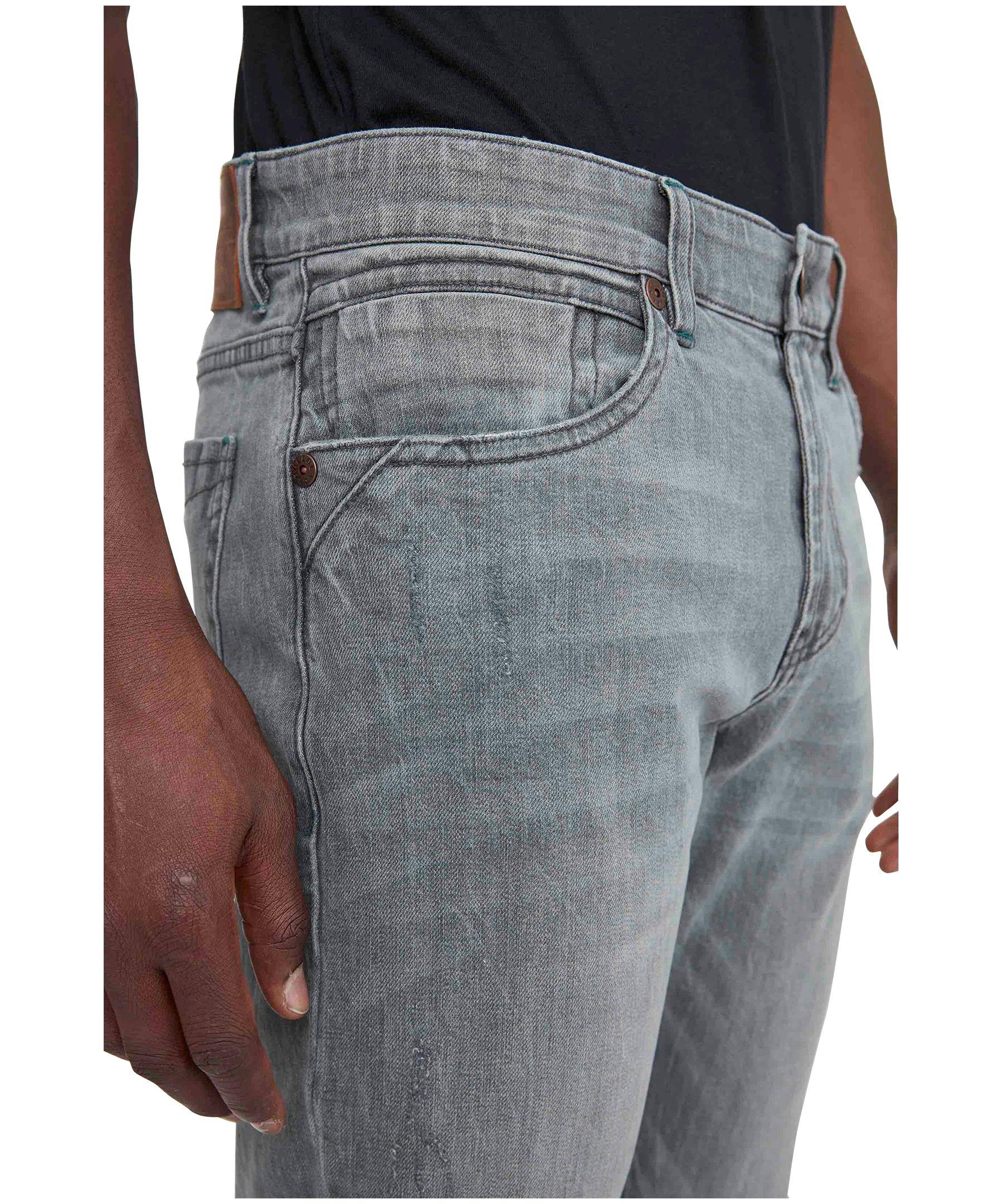 Black Bull Men's Jack 5 Pocket Low Rise Slim Fit Stretch Jeans - Grey -