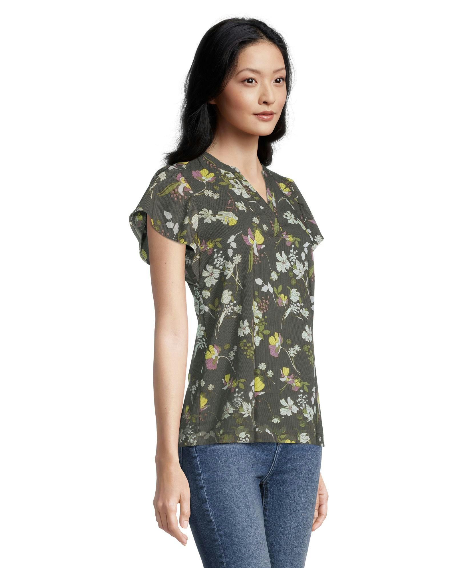 Women's Flutter Sleeve Blouse