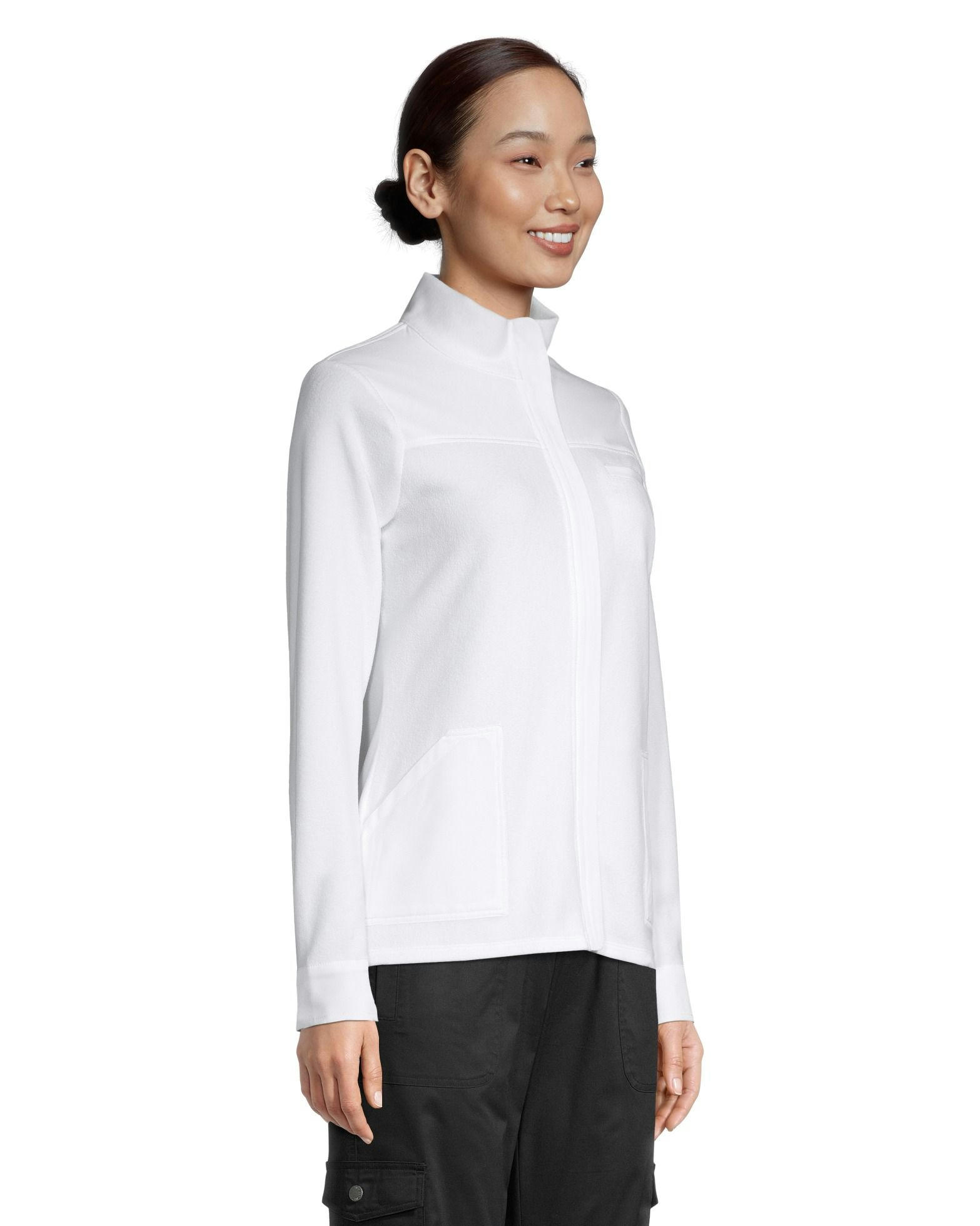 White Cross Women's Mixed Media Long Sleeve Work Shacket