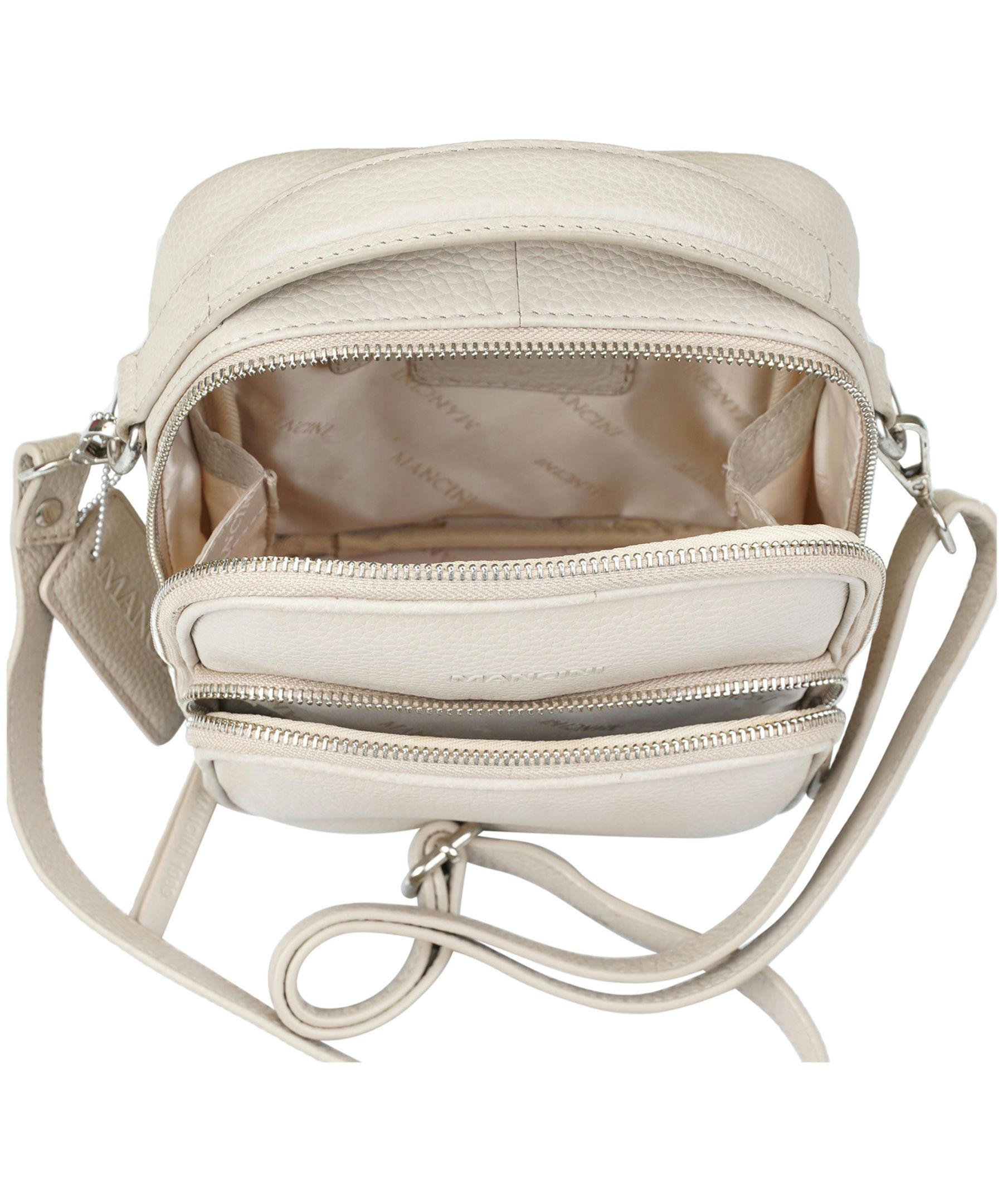 Mancini Leather Goods Women's Pebelled Daisy North/South Crossbody Bag