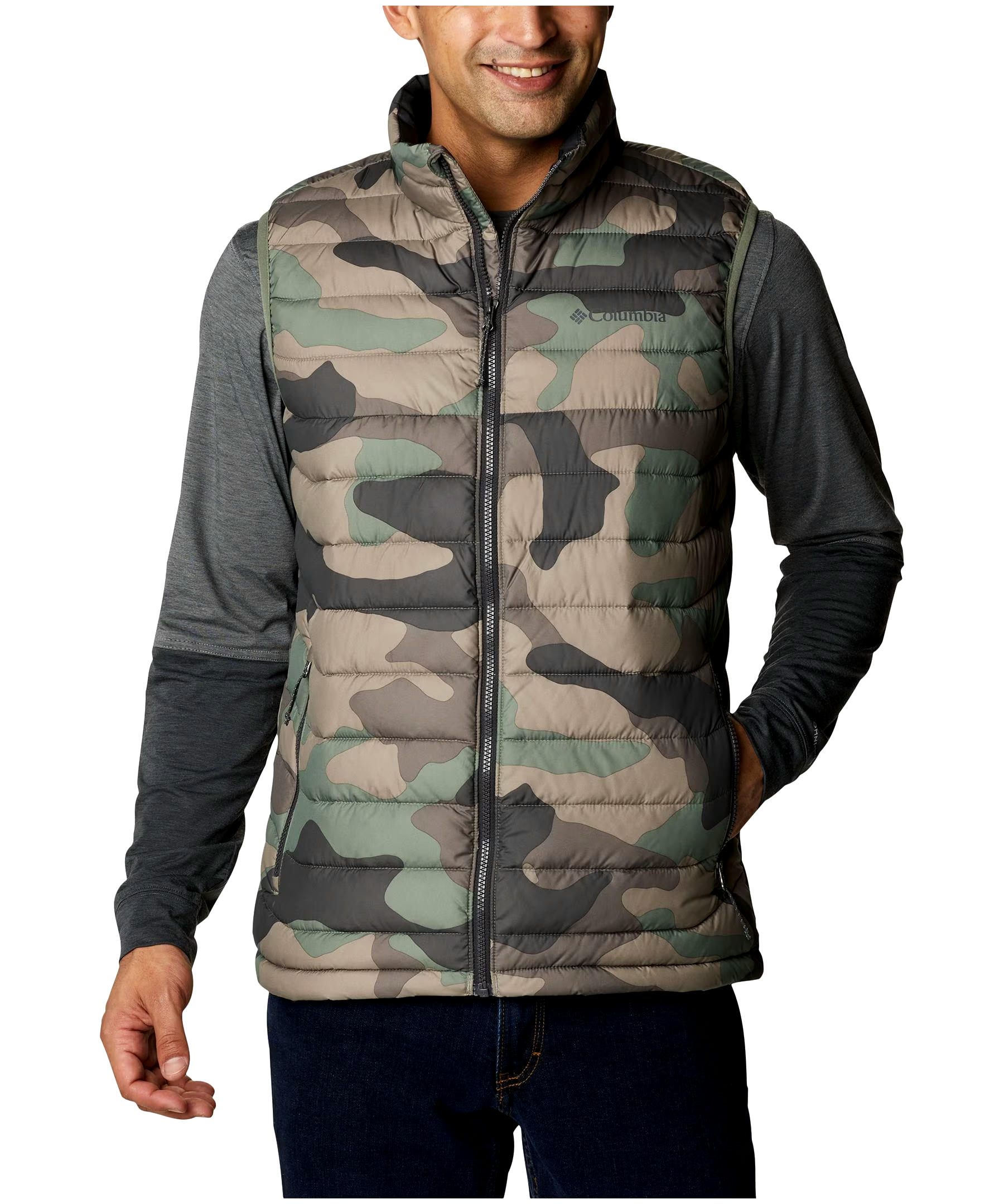 Columbia Men's Powder Lite Water Resistant Omni-Heat Insulated Vest Jacket