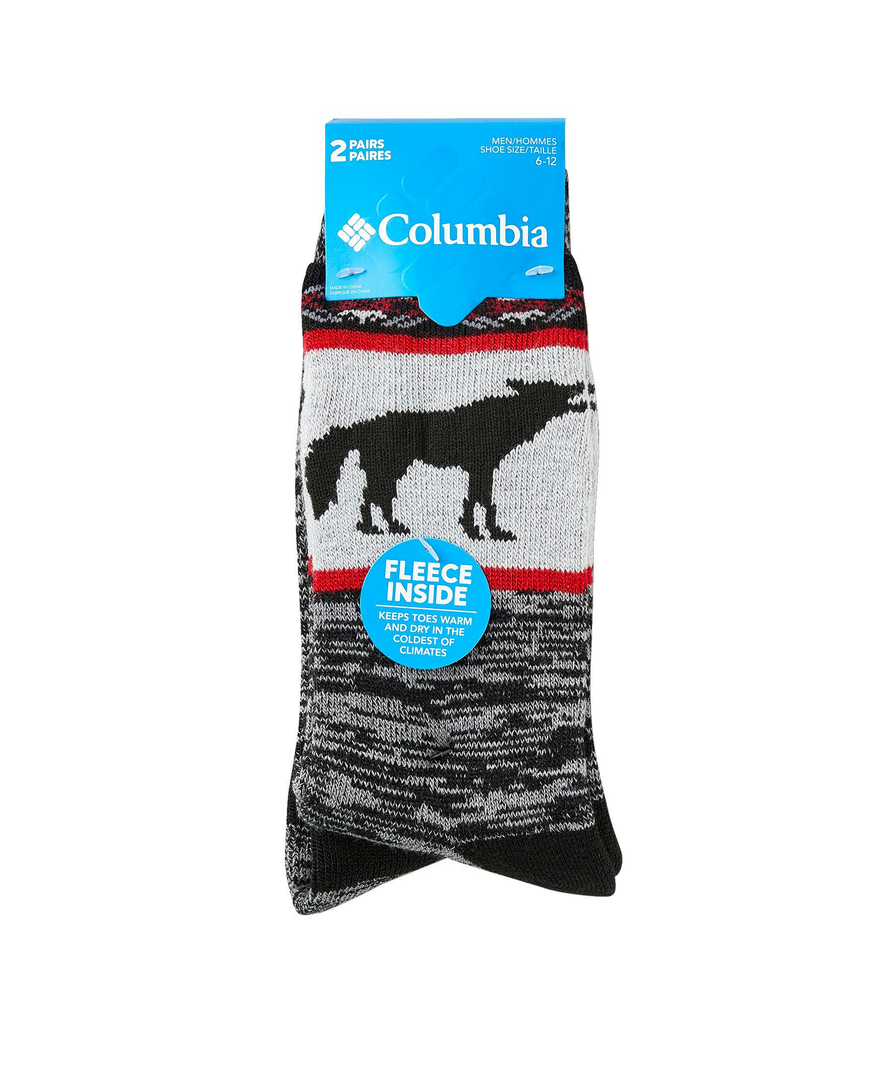Columbia Men's 2-Pack Brushed Thermal Socks