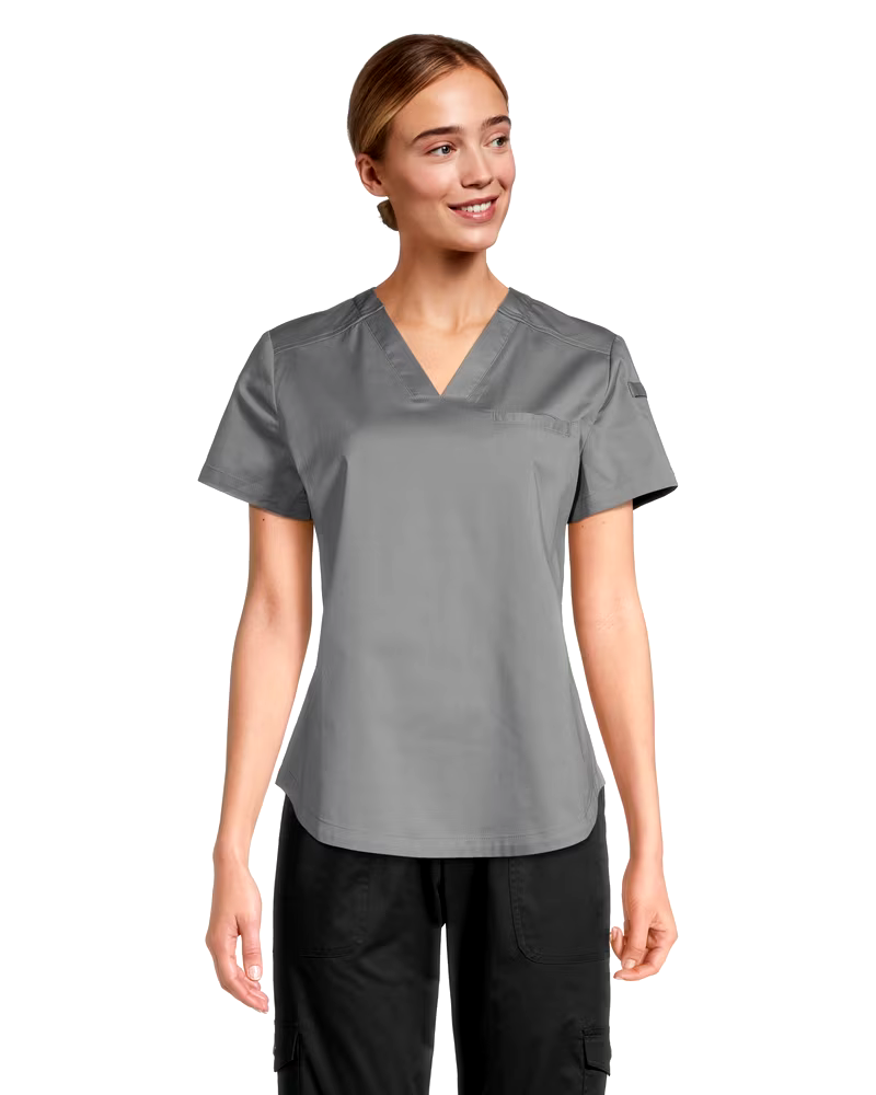 HEALTH PRO Women's V-Neck 1-Pocket Tuck-in Scrub Top
