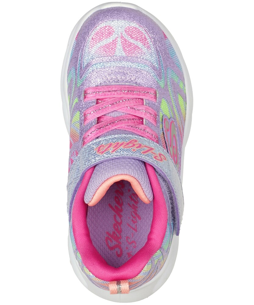 Skechers Girls' Toddler Twisty Brights Dazzle Flash Sneaker Shoes - Lavender Multi