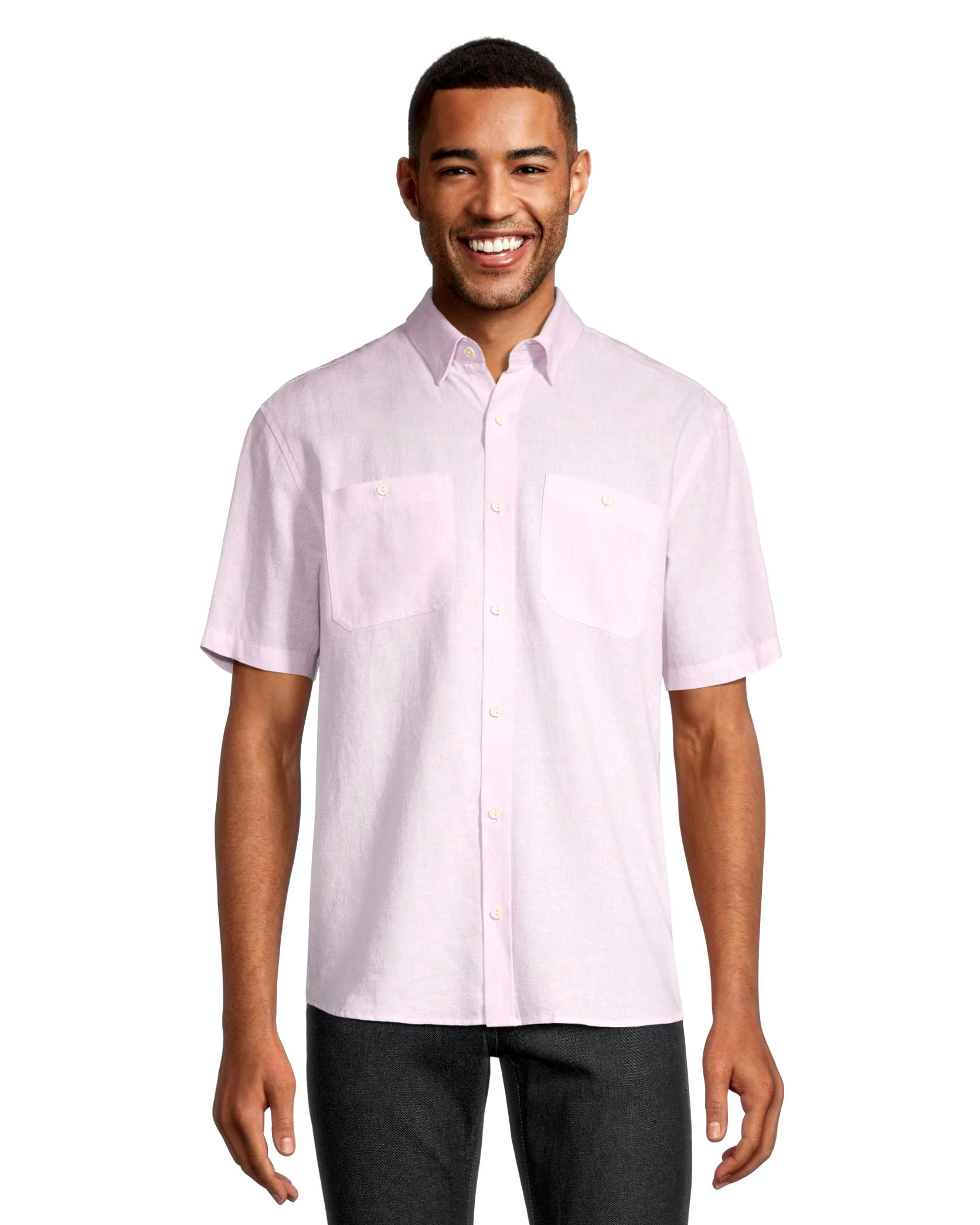 Denver Hayes Men's Classic Fit Short Sleeve Hemp Shirt