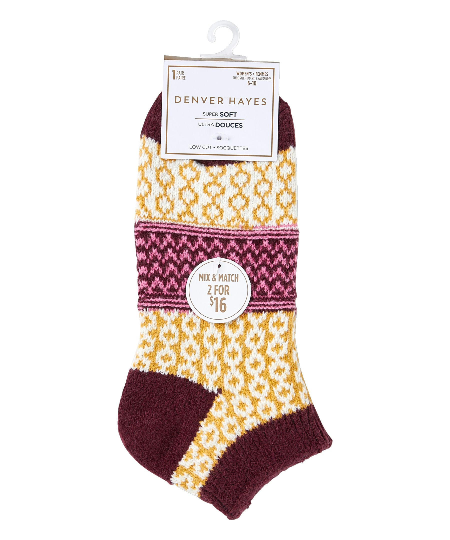 Denver Hayes Women's Super Soft Lowcut Socks