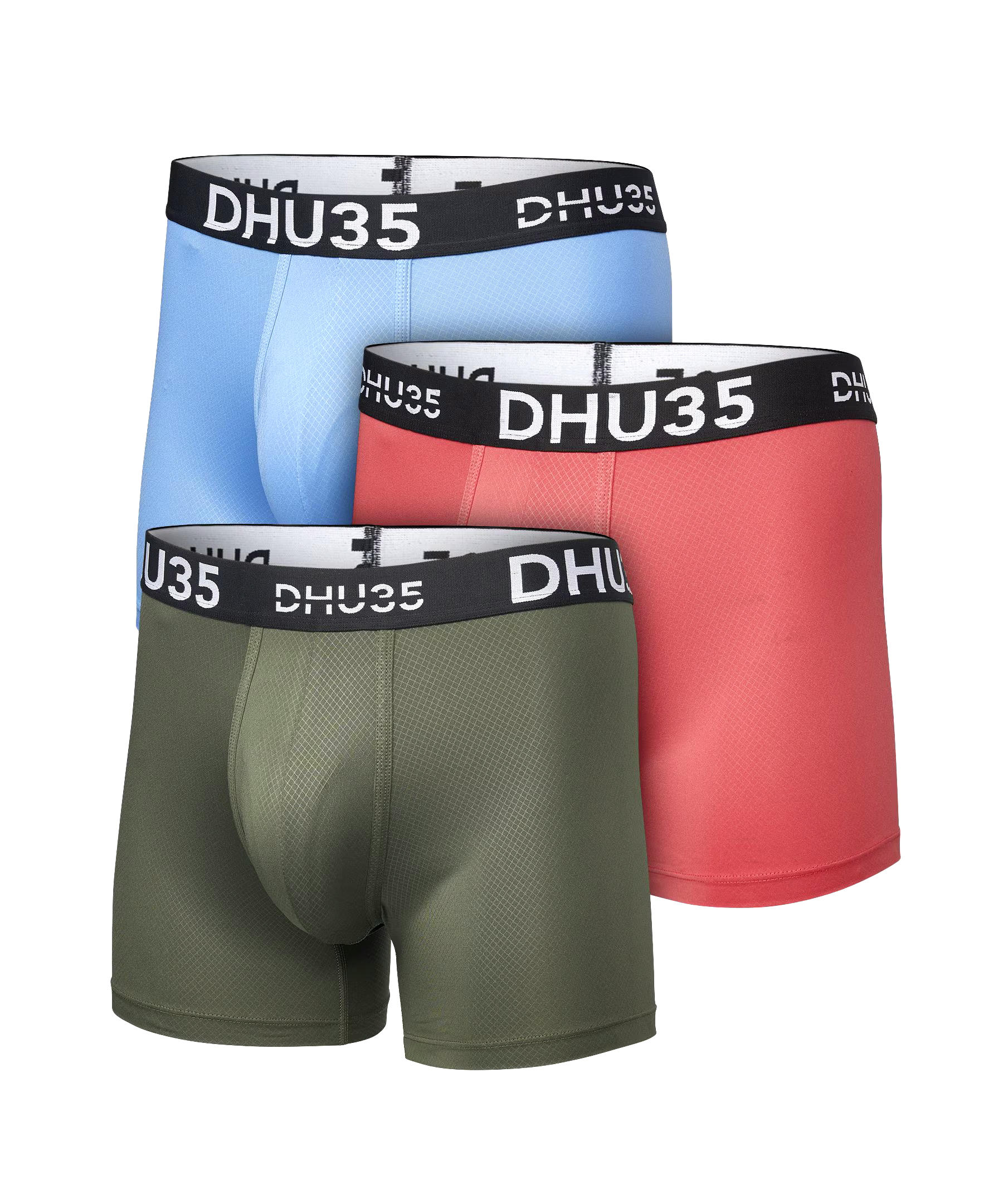Denver Hayes Men's 3 Pack Fashion Microfiber Heat Press Boxer Briefs