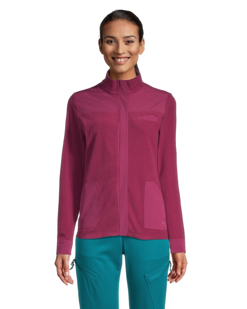 White Cross Women's Mixed Media Long Sleeve Work Shacket