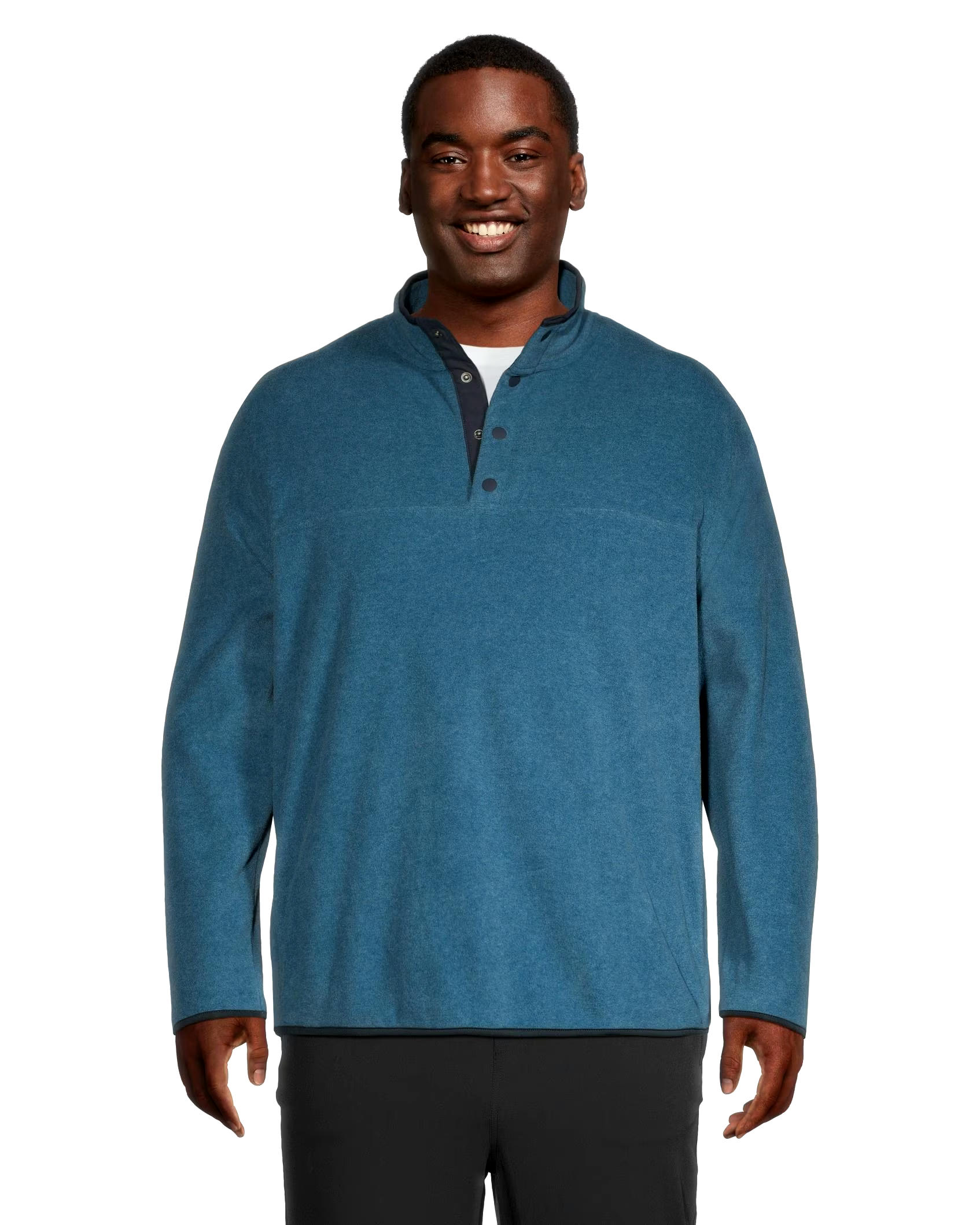 WindRiver Men's Outdoor Fleece Quarter Snap Mockneck