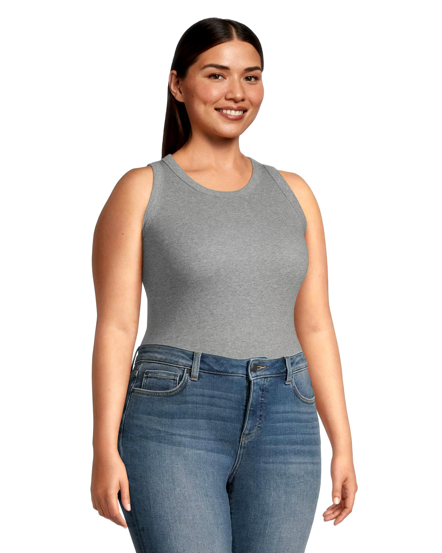 Denver Hayes Women's Semi-Fitted High Neck Rib Tank