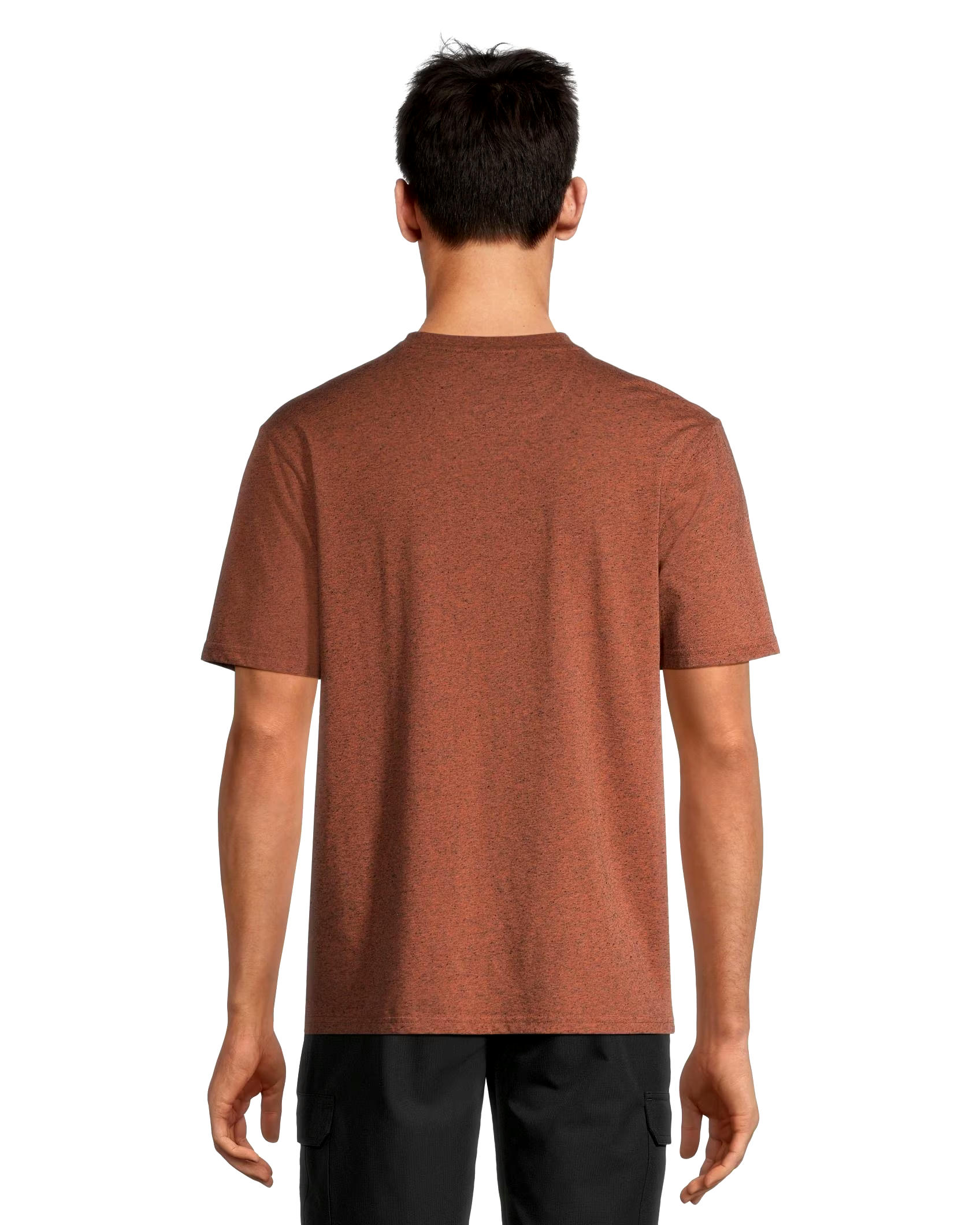 FarWest Men's Snow Yarn Short Sleeve Henley Shirt