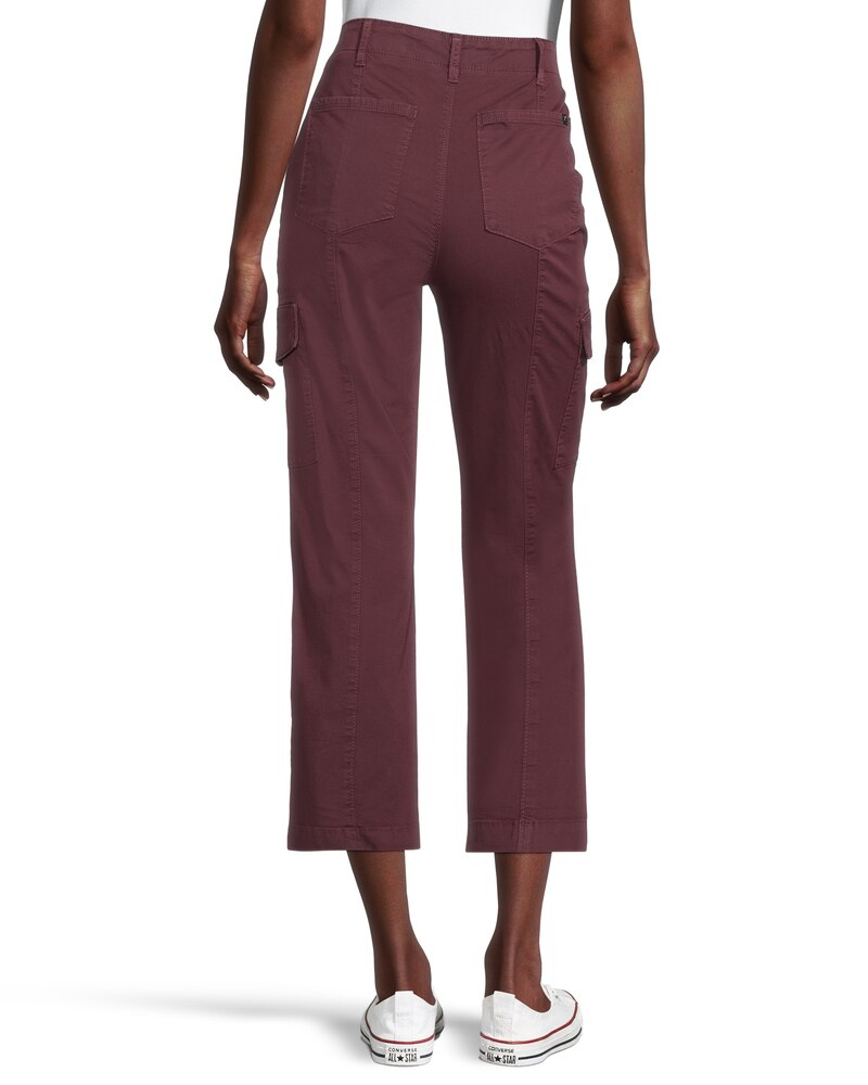Denver Hayes Women's Garment Wash High Rise Crop Pants