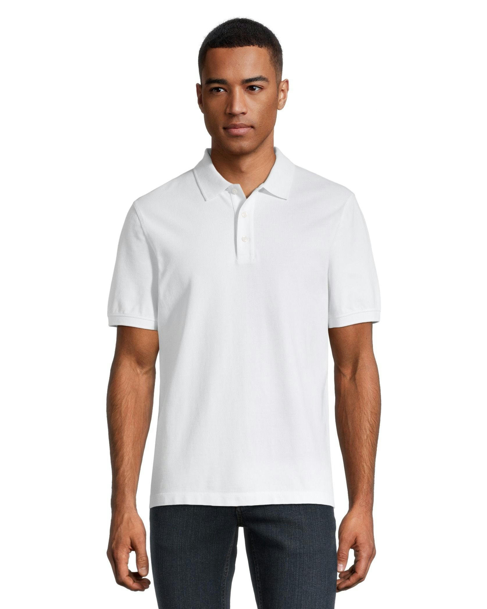 Denver Hayes Men's 50 Wash Stretch Pique Polo - Classic Fit