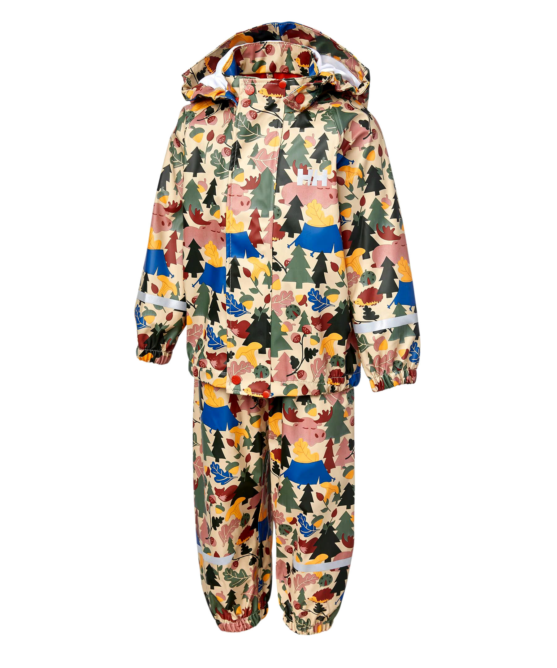 Helly Hansen Kids Unisex 2 Piece Bergen 2.0 Waterproof Rain Jacket and Bib Overalls Set