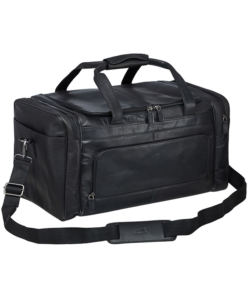 Mancini Leather Goods Unisex Buffalo Duffle Bag Black