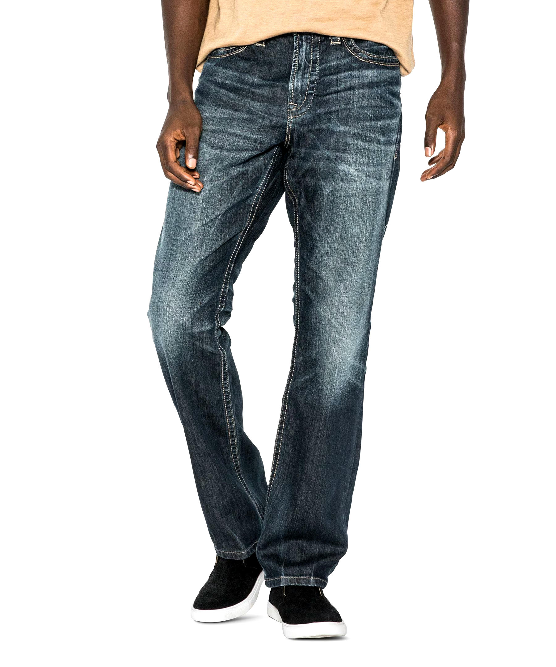 Silver Men's Grayson Easy Fit High Rise Straight Leg Jeans - Dark Wash