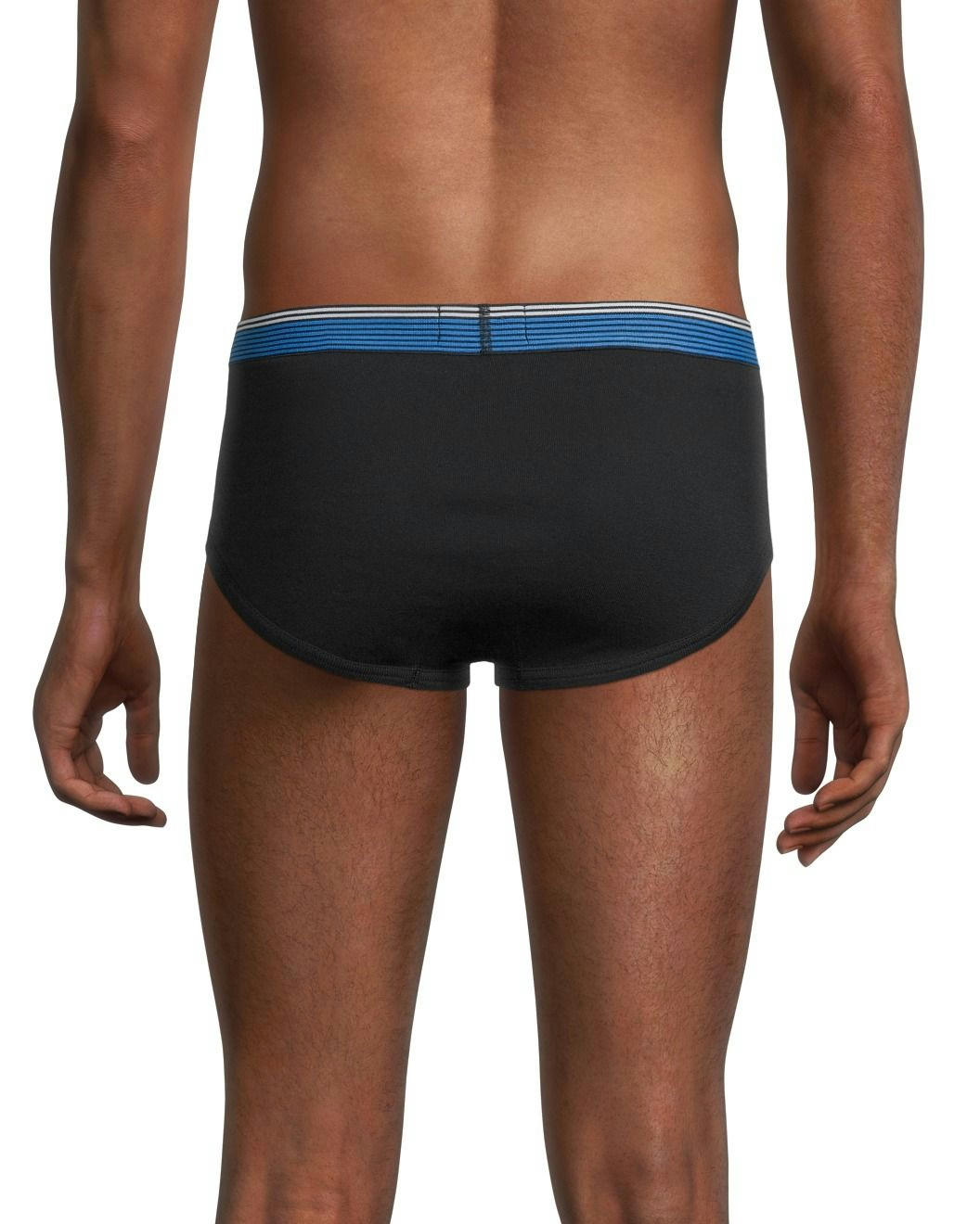 Denver Hayes Men's 3 Pack Cotton Basic Briefs - Black