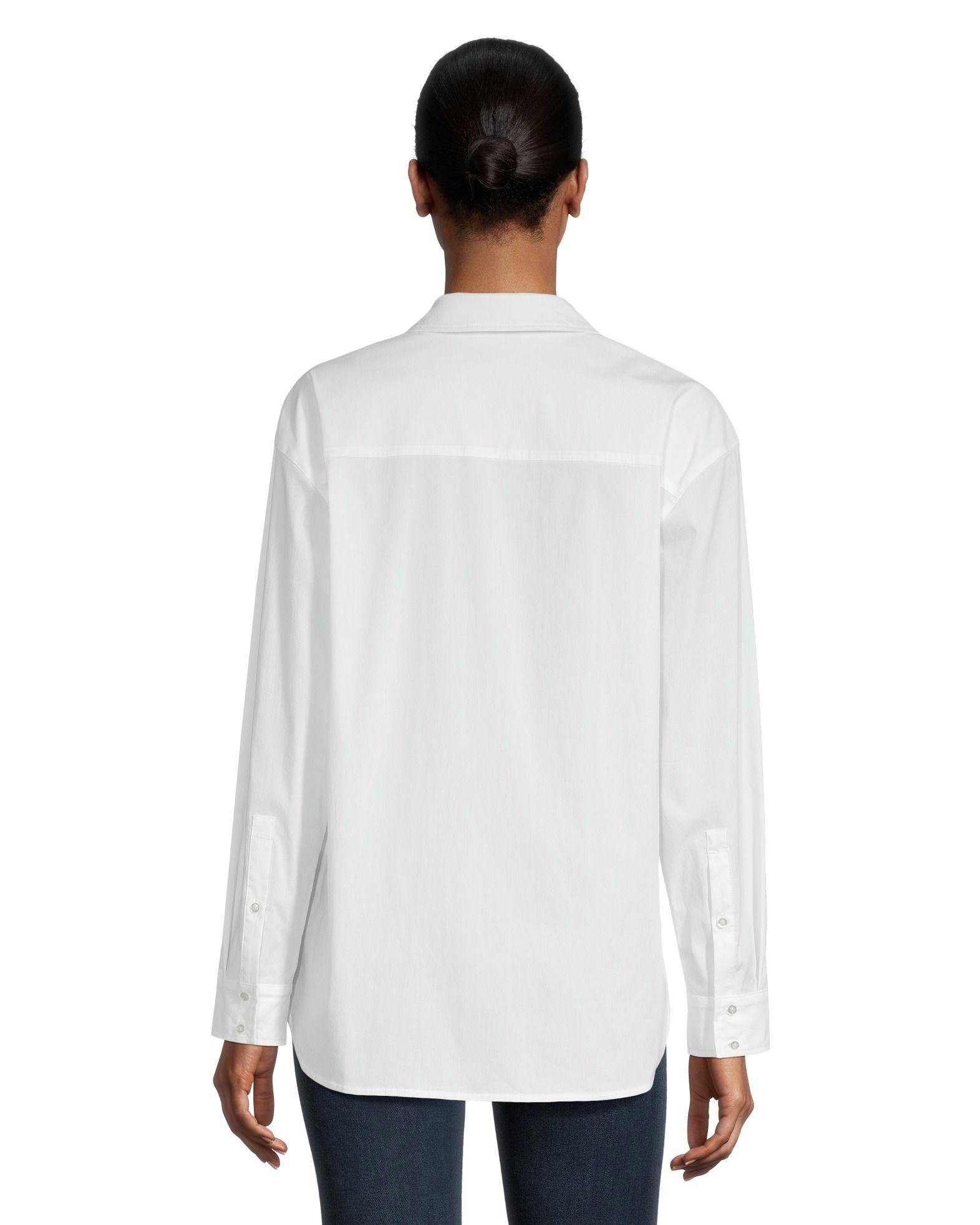 Denver Hayes Women's Oversized Button-Up Long Sleeve Shirt