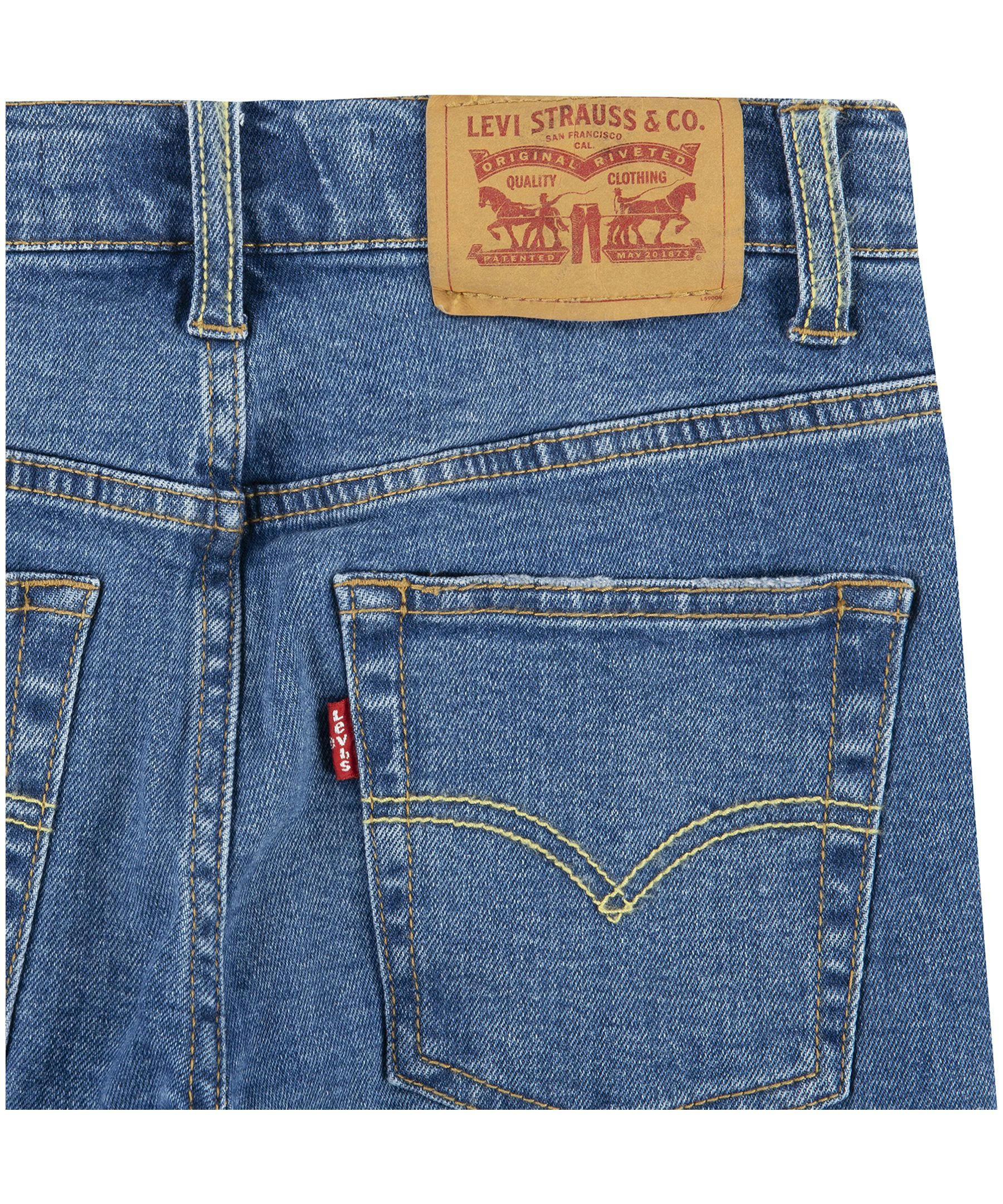 Youth Unisex 501 Mid Rise Straight Leg Distressed Jeans