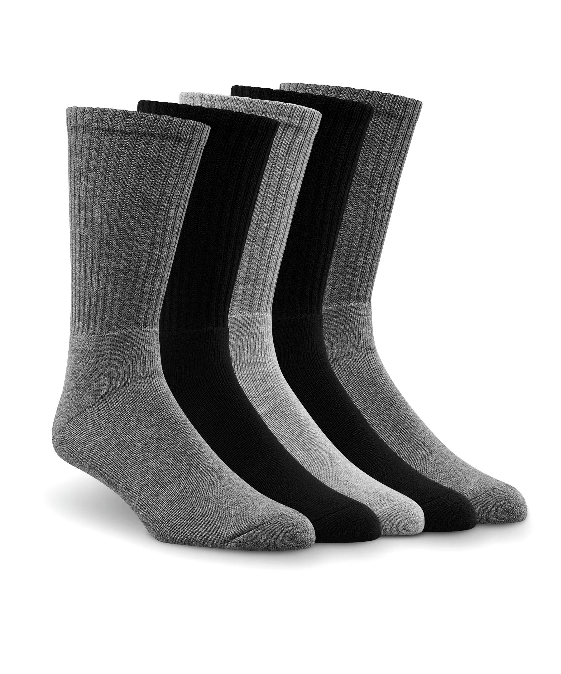 Denver Haye Men's 5-Pack Casual Crew Socks