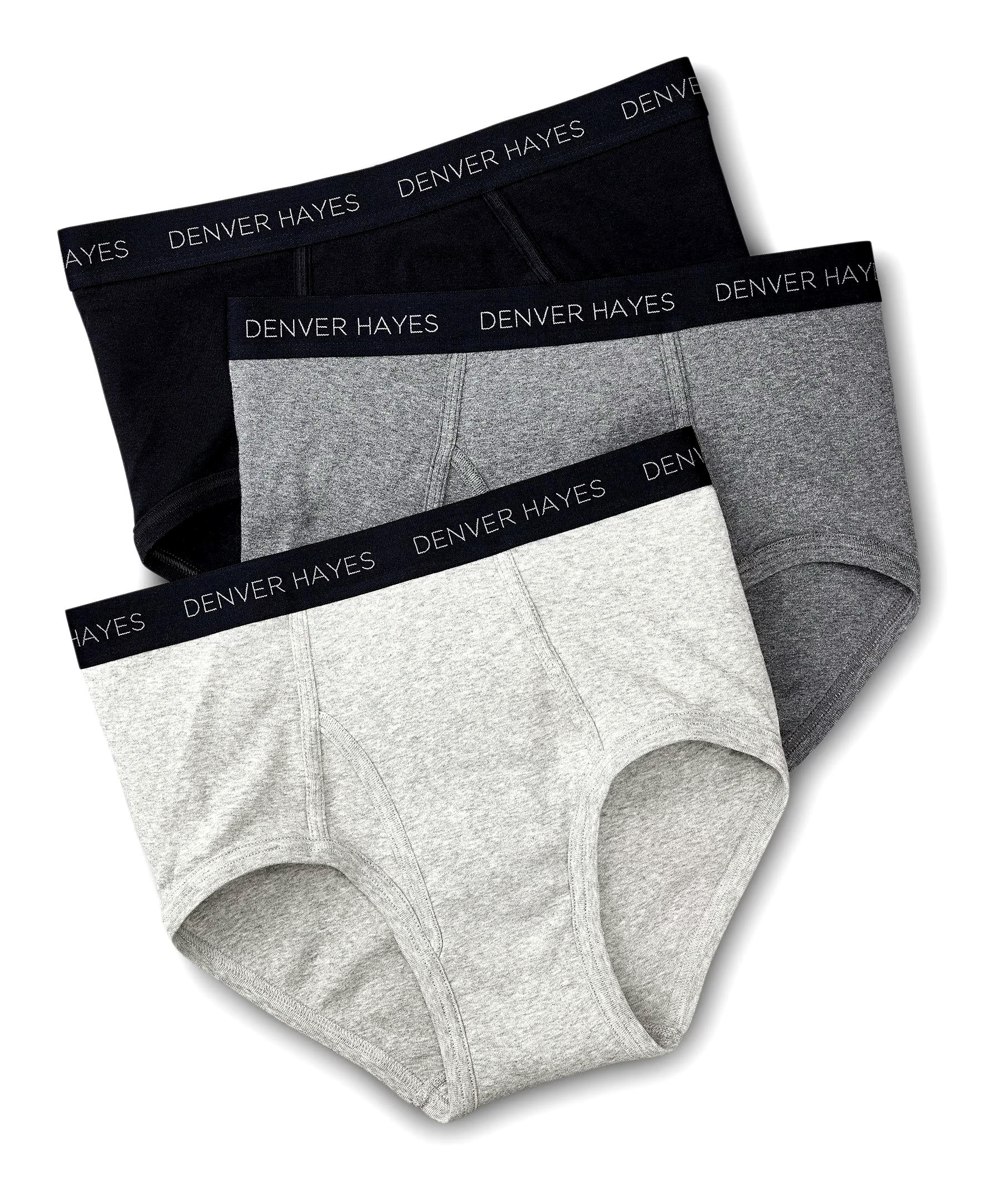 Denver Hayes Men's Classic 3 Pack Underwear Basic Briefs