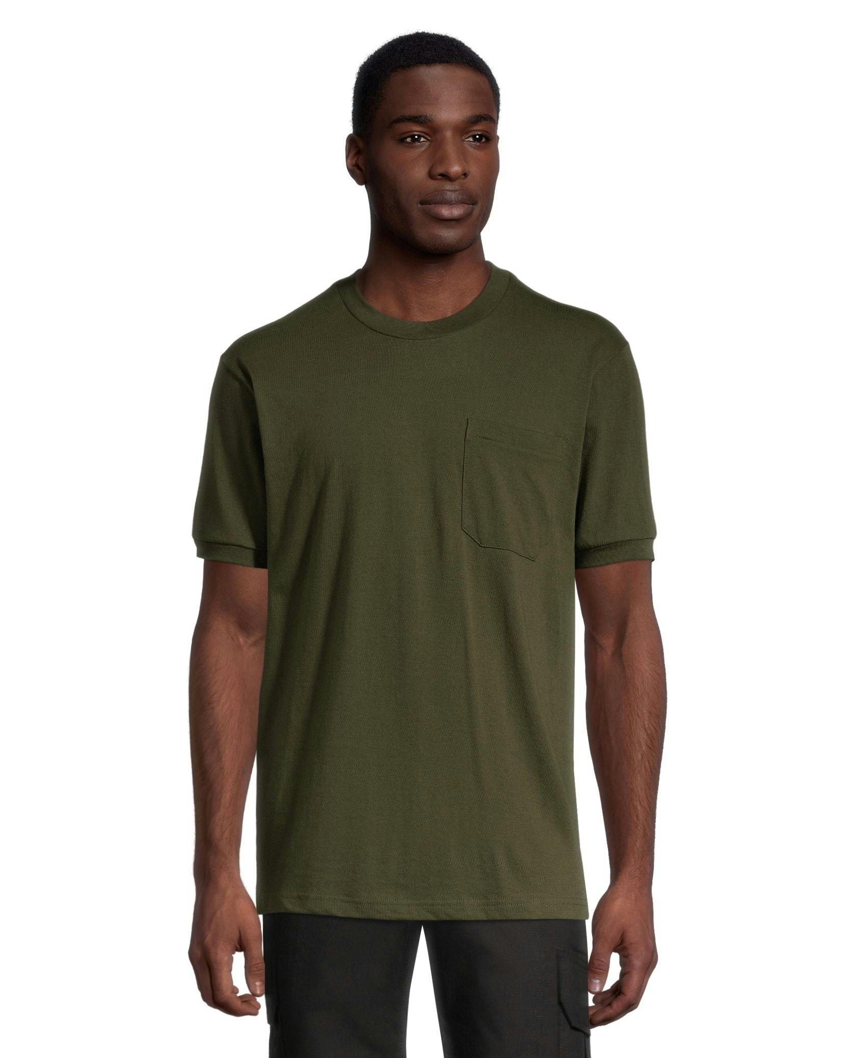 Aggressor Men's Crewneck Short Sleeve Solid Work T-Shirt With FRESHTECH