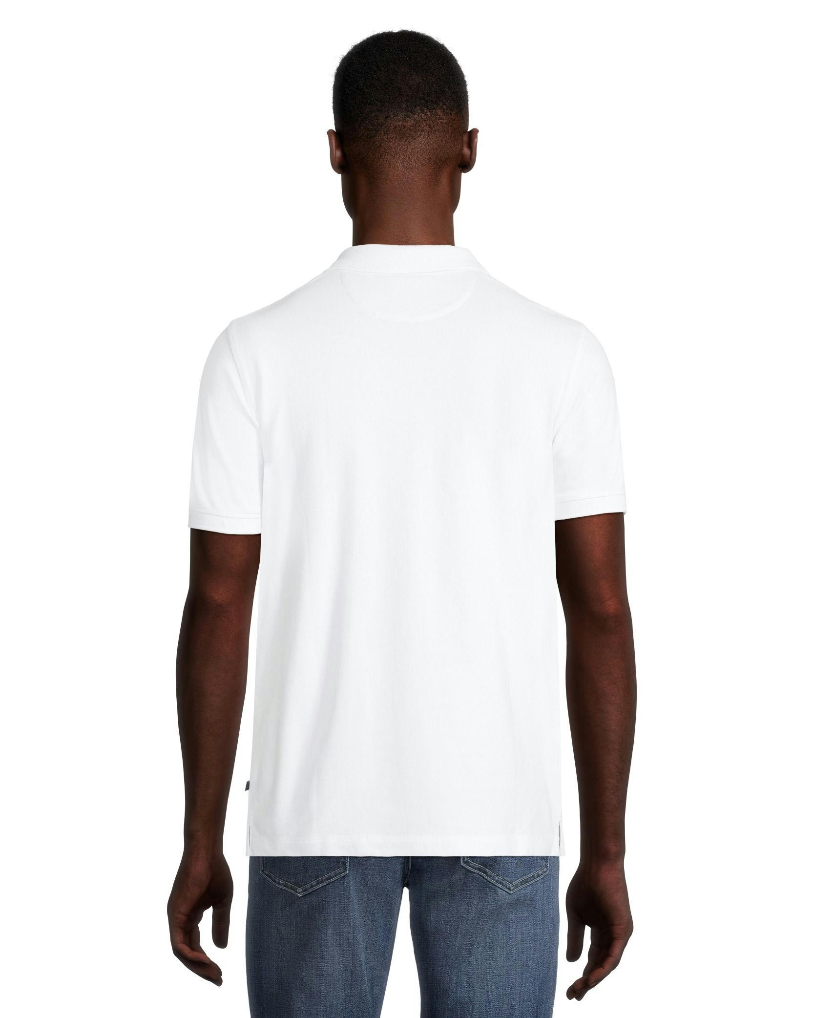 Denver Hayes Men's 50 Wash Modern Fit Stretch Pique Polo Shirt