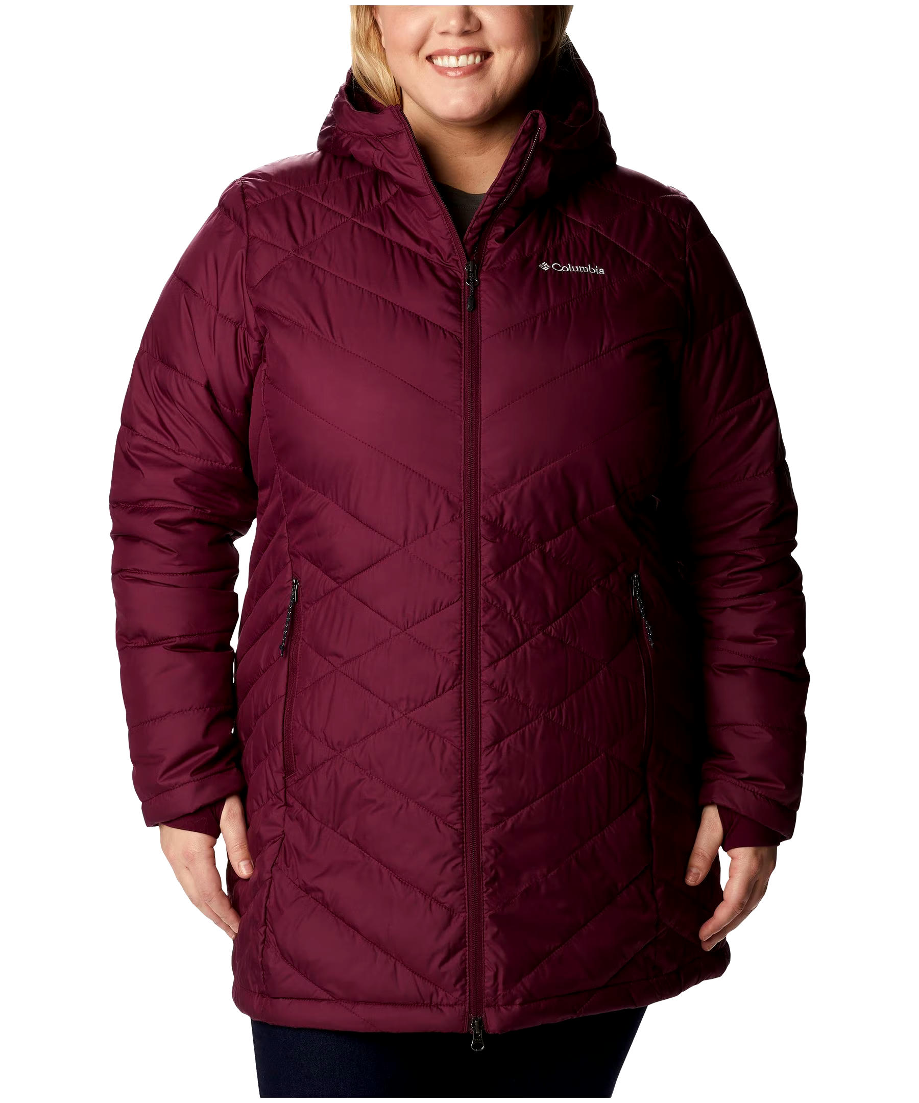 Columbia Women's Heavenly Omni-Heat Water Resistant Insulated Long Hooded Jacket