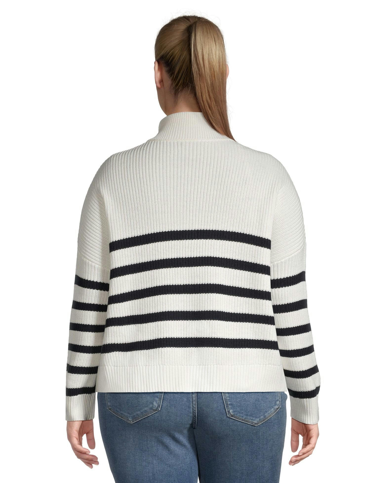 Denver Hayes Women's Relaxed Fit Drop Shoulder 1/4 Zip Pullover