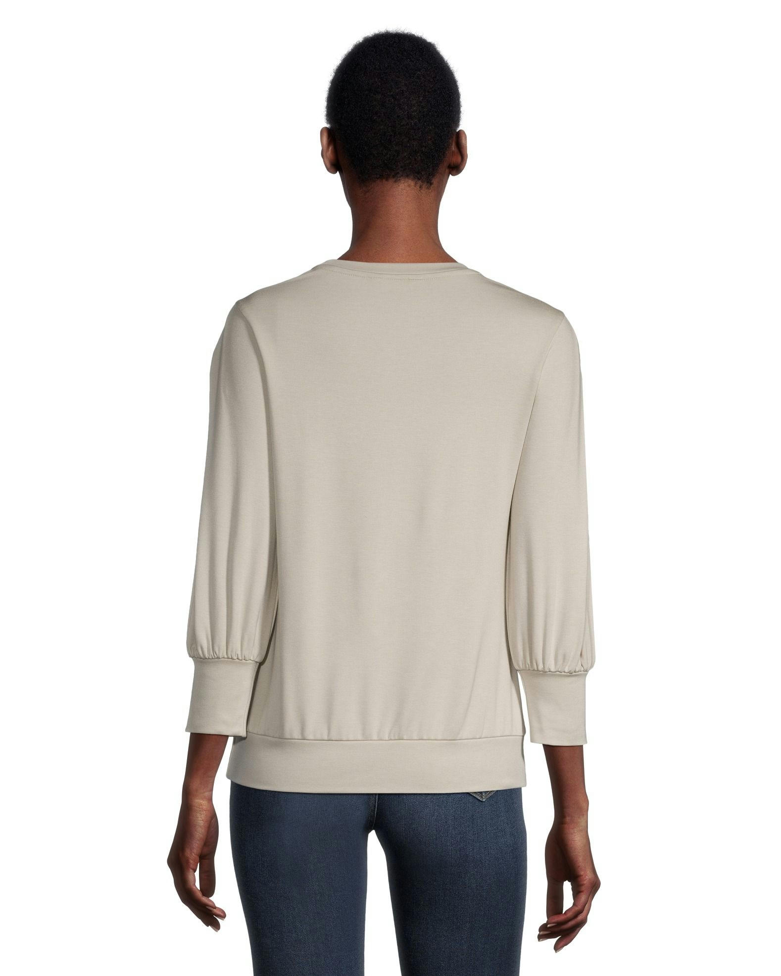 Denver Hayes Women's Semi Fitted 3/4 Length Sleeve Jersey Top