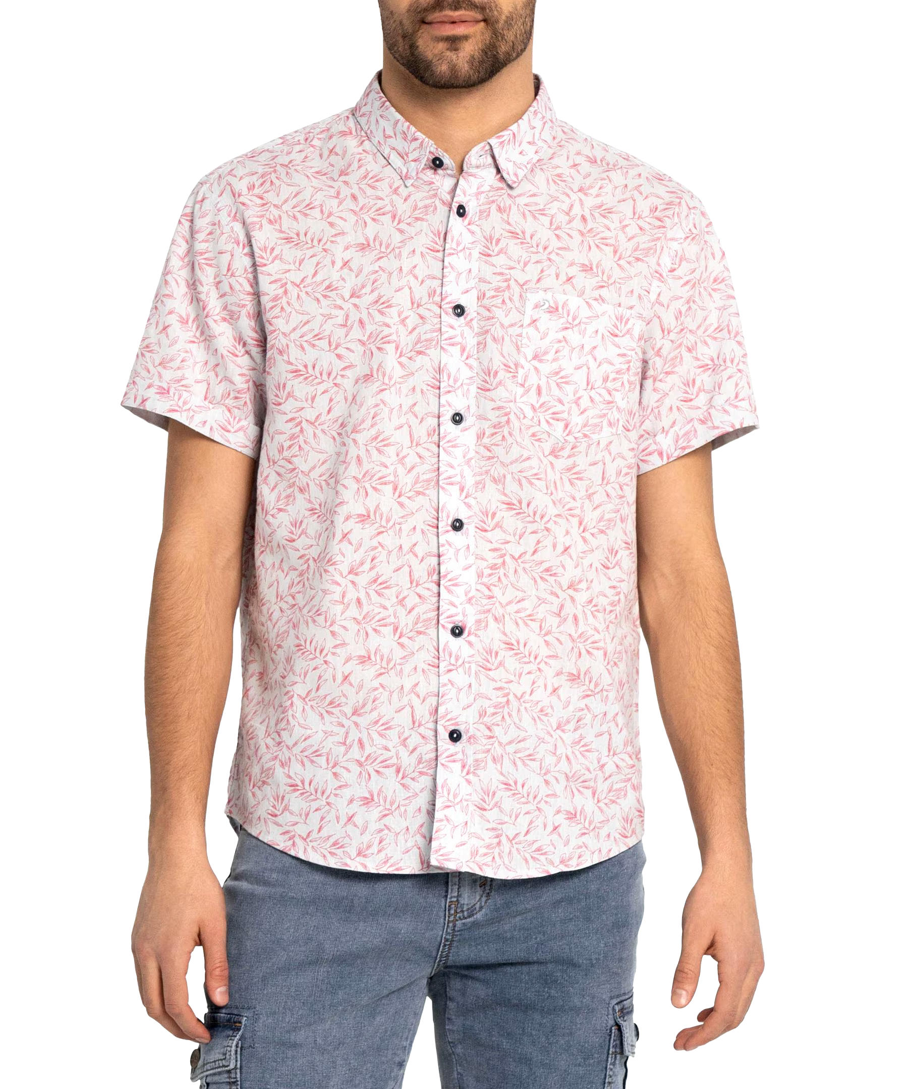 Lois Men's Cameron Print Button Collar Shirt