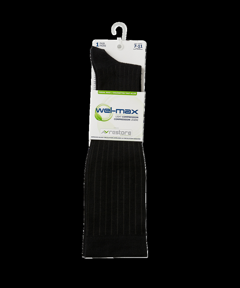 Wel-Max Men's Bioceramic Low Compression Ribbed Casual Socks