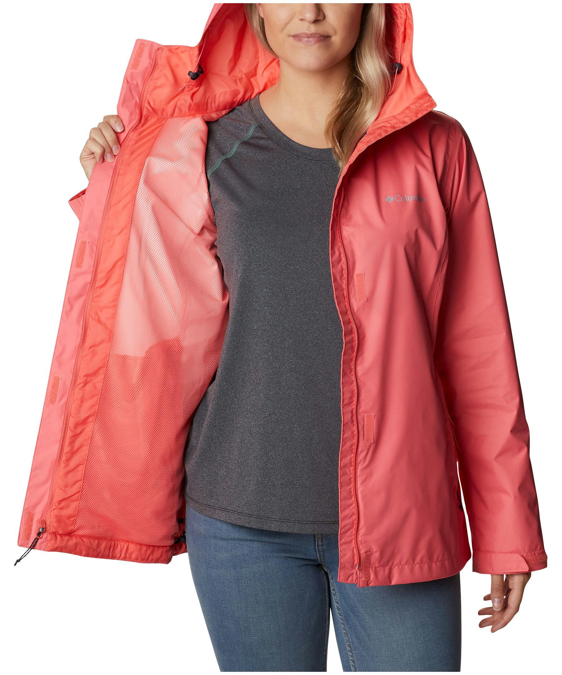 Columbia Women's Arcadia II Hooded Rain Jacket, Waterproof, Breathable, Packable, Shell