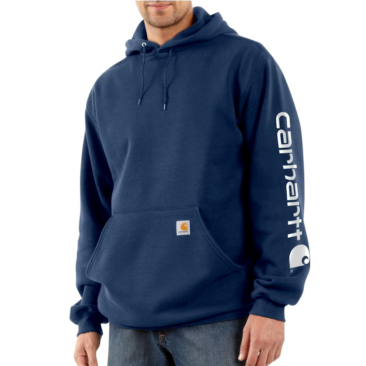 Carhartt Men's Midweight Hooded Logo Sleeve Sweatshirt