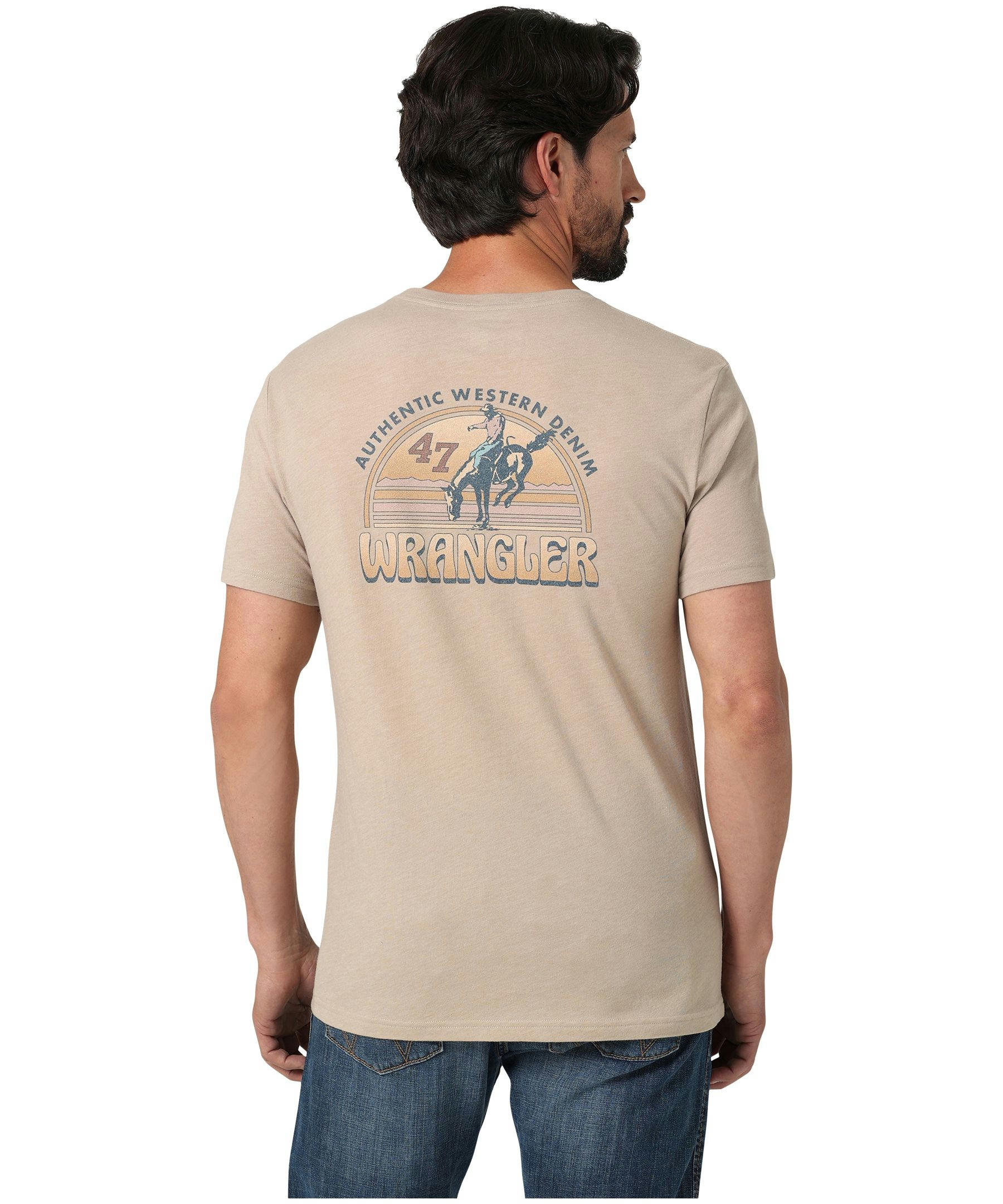 Wrangler Men's Authentic Western Crewneck Graphic T Shirt