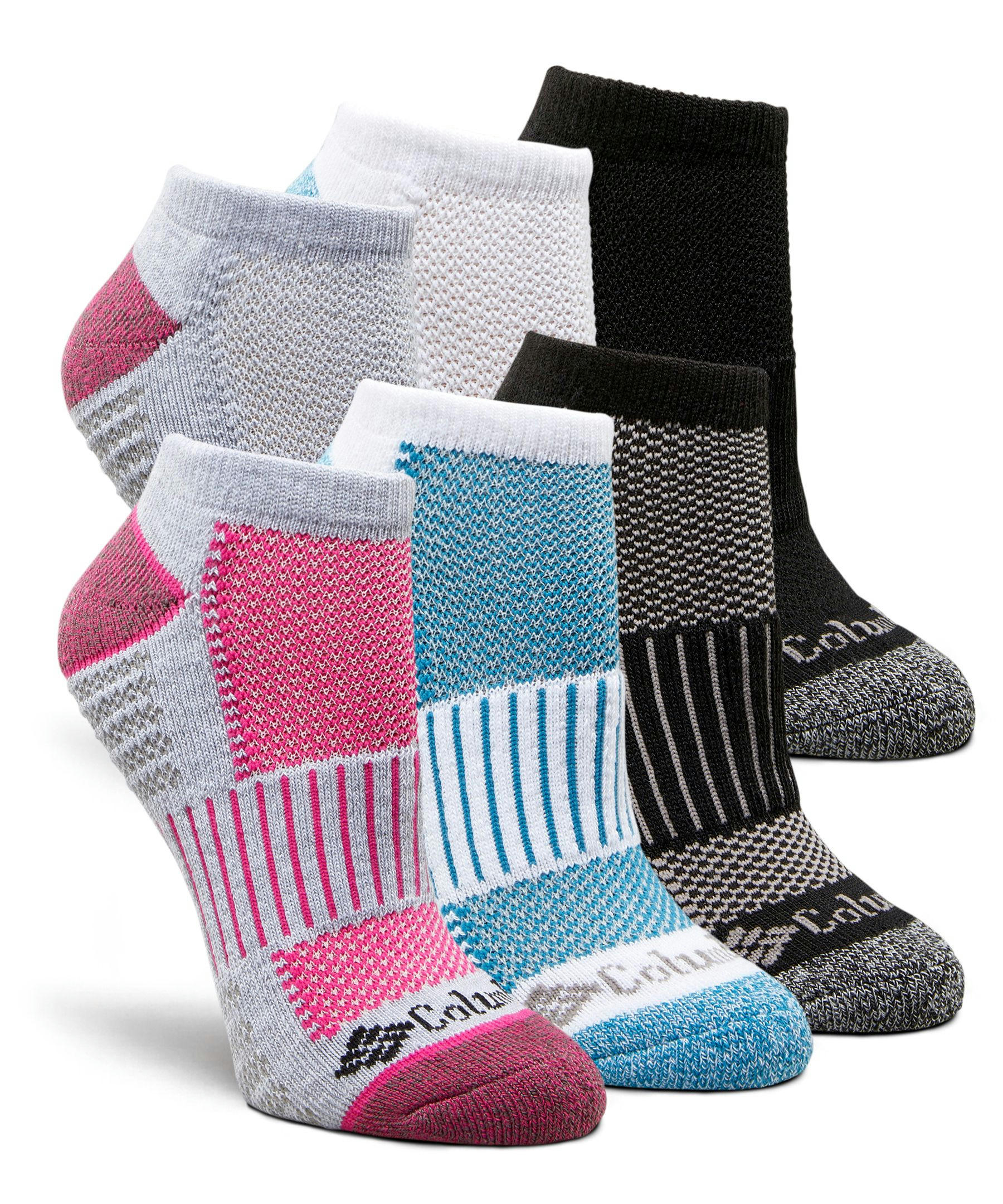 Columbia Women's 6 Pack Athletic Moisture Guard No Show Socks