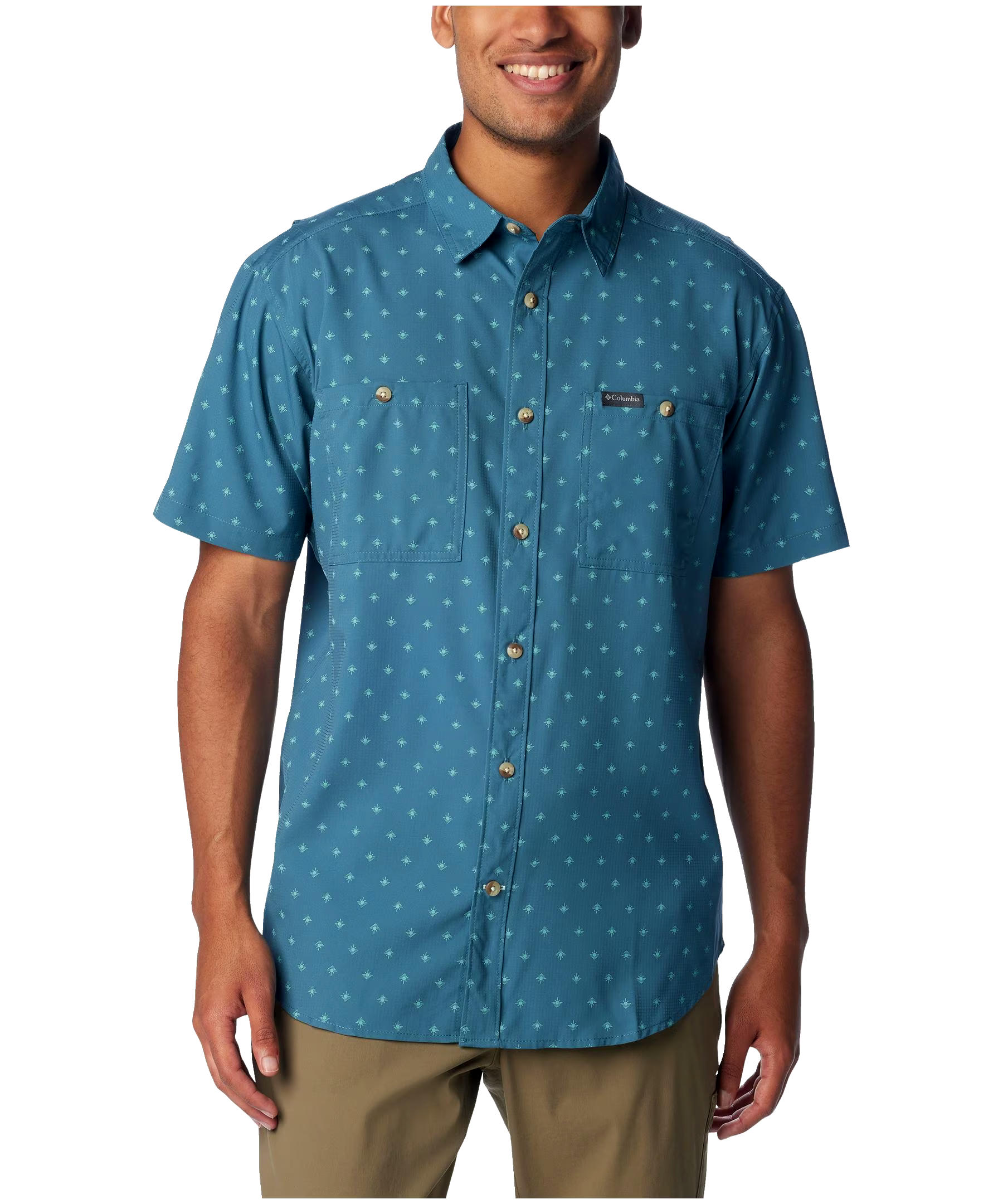 Columbia Men's Omni-Shade™  Printed Short Sleeve Utilizer Shirt