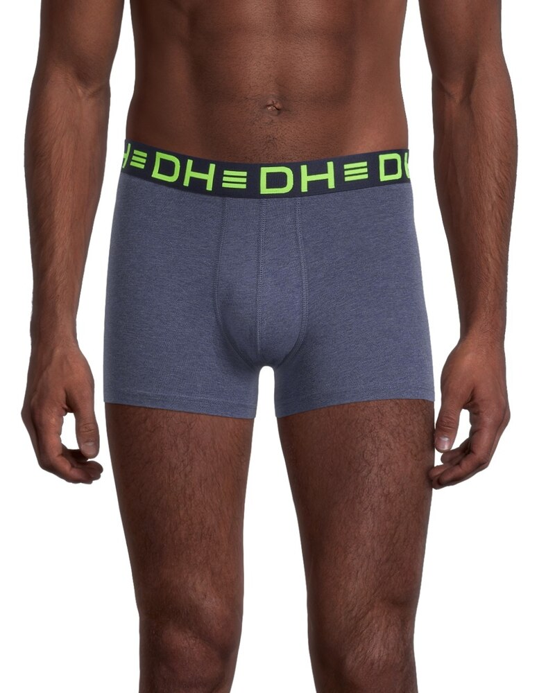 Denver Hayes Men's 2 Pack Fashion Side X Side Cotton Stretch Trunk Briefs with Elastic Waistband
