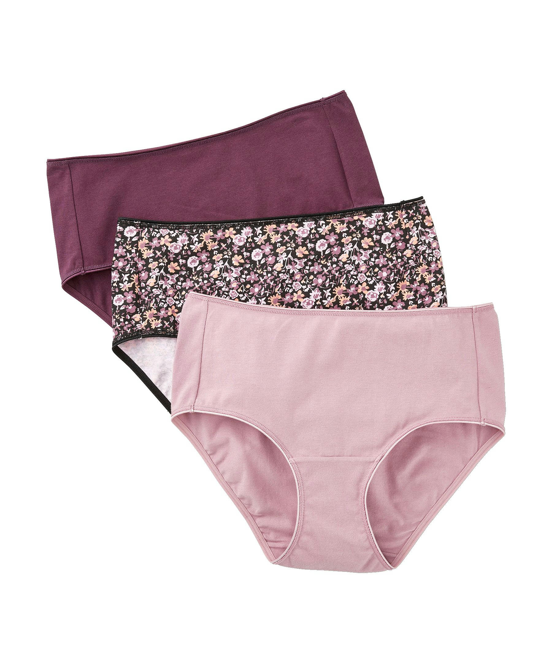 Denver Hayes Women's 3 Pack Cotton Stretch Modern Brief Underwear