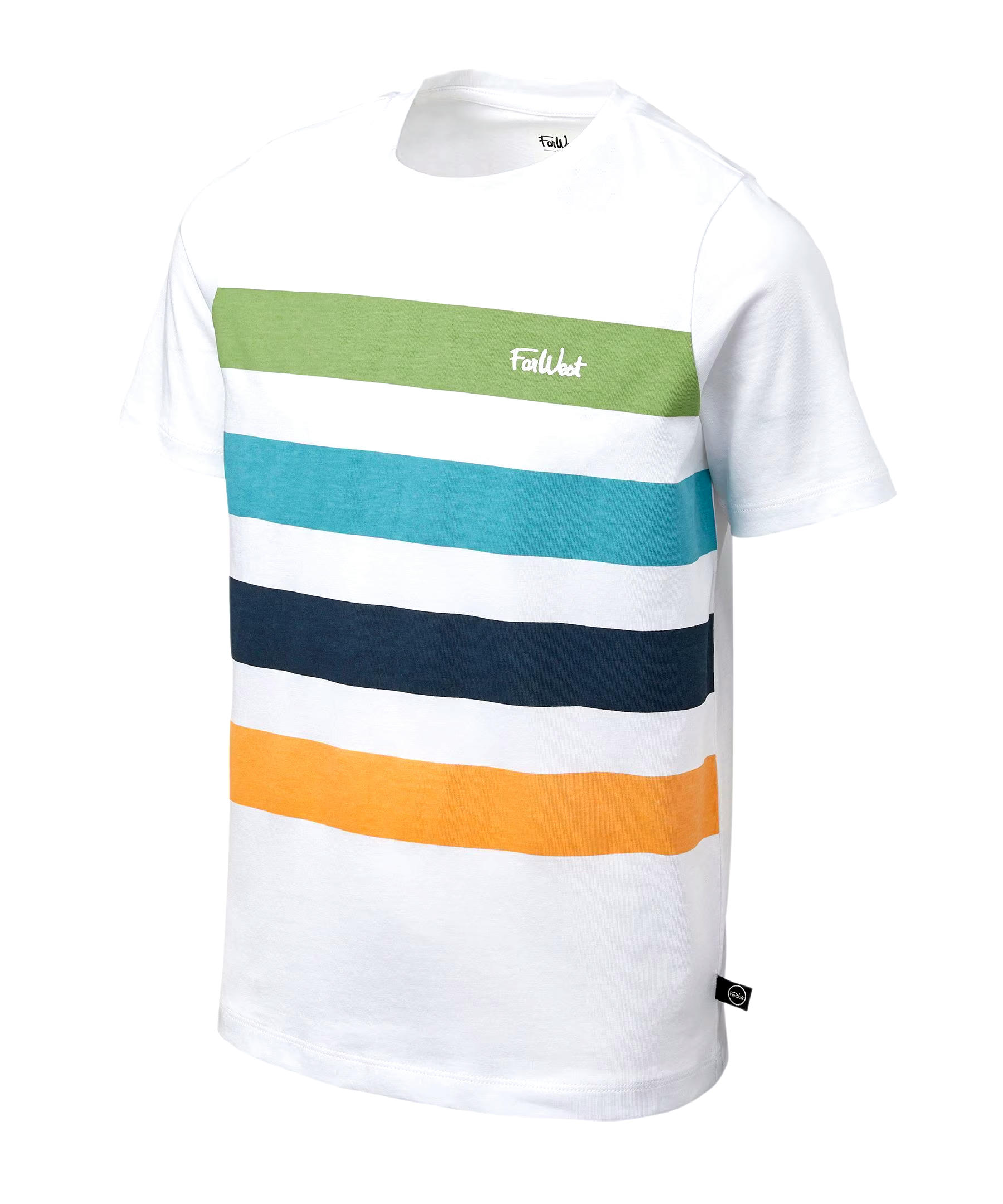 FarWest Boys' Stripe Short Sleeve Graphic Tee