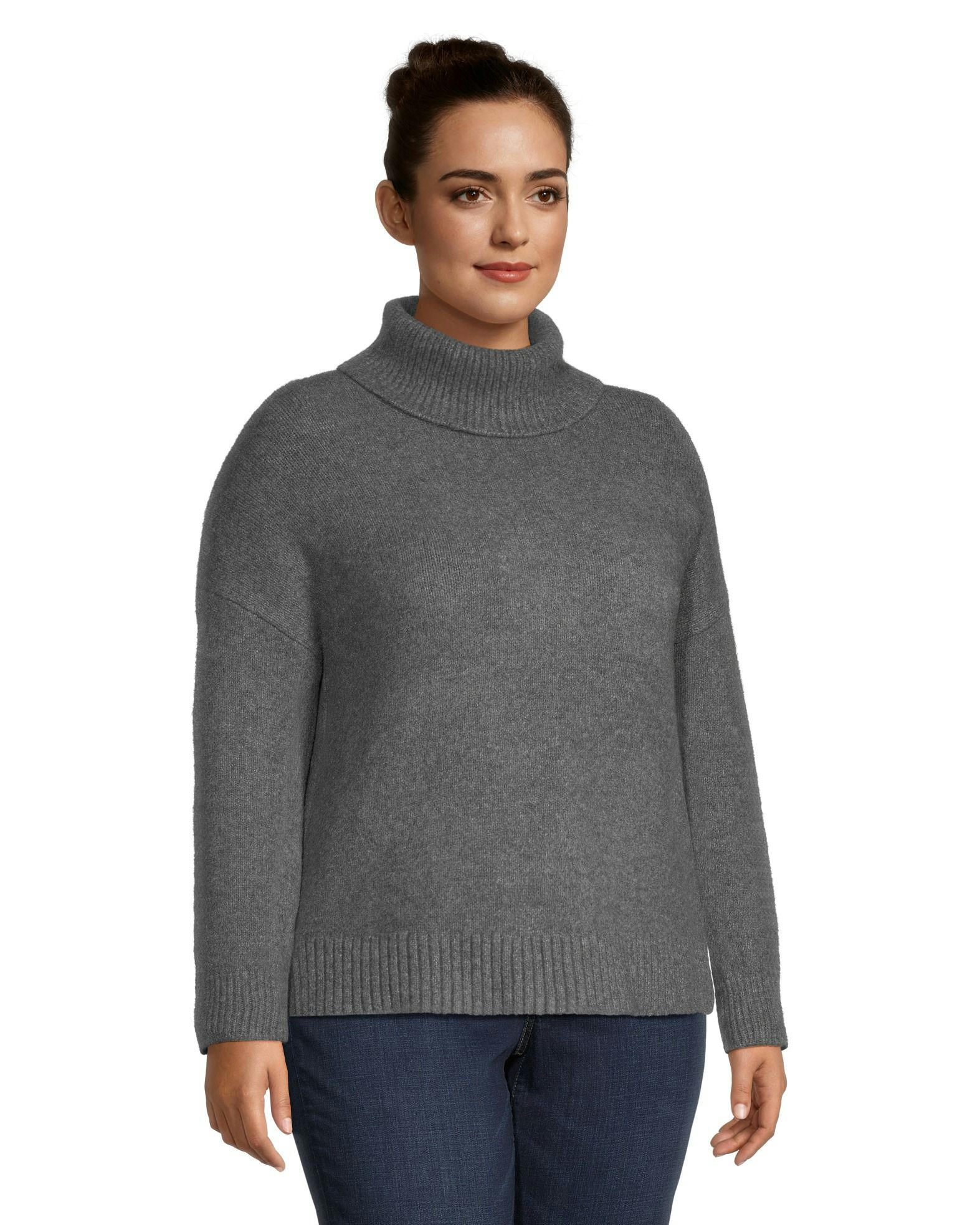 Denver Hayes Women's Luxe Supersoft Semi Fitted Turtleneck Pullover