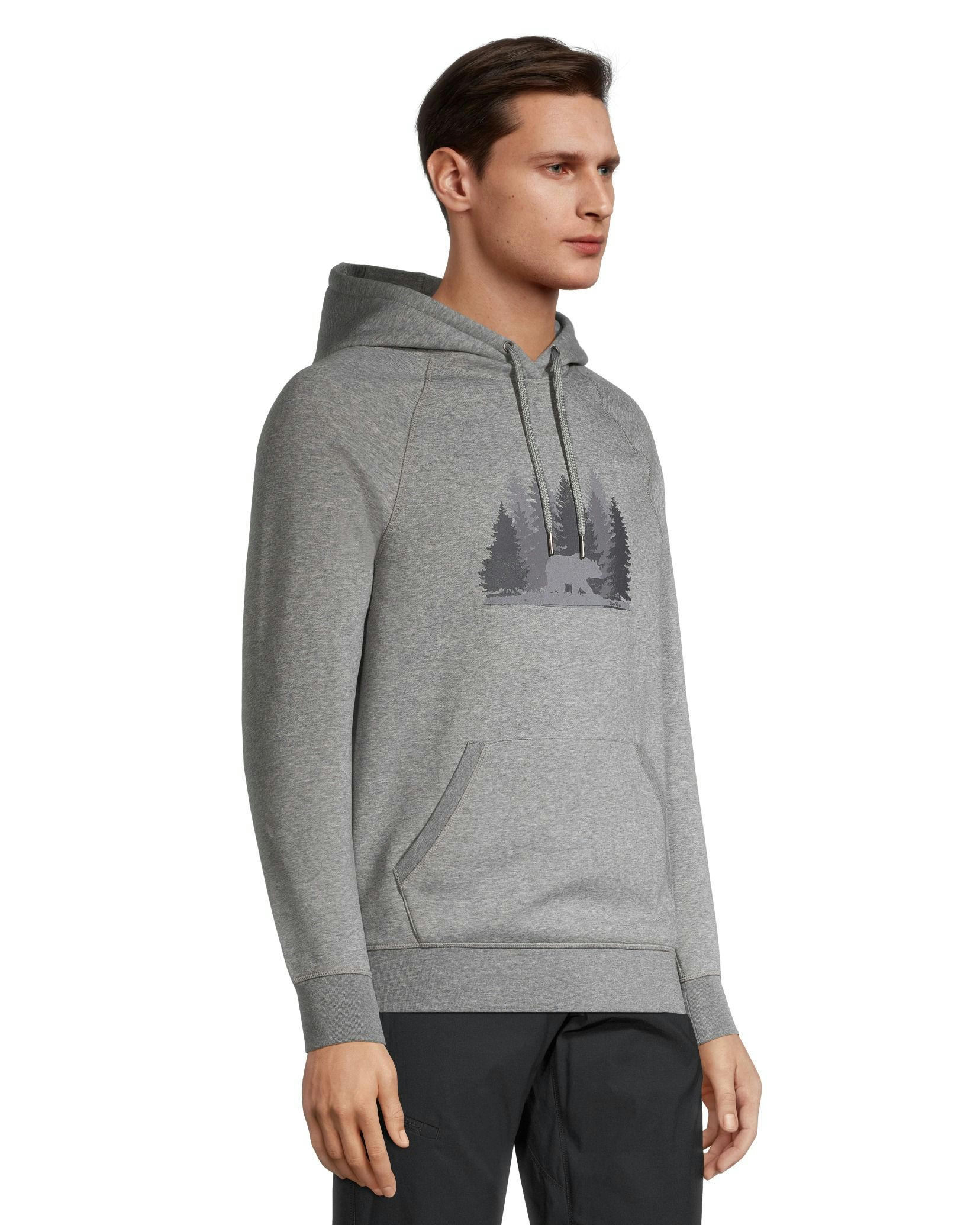 WindRiver Men's Bear Graphic Fleece Hoodie