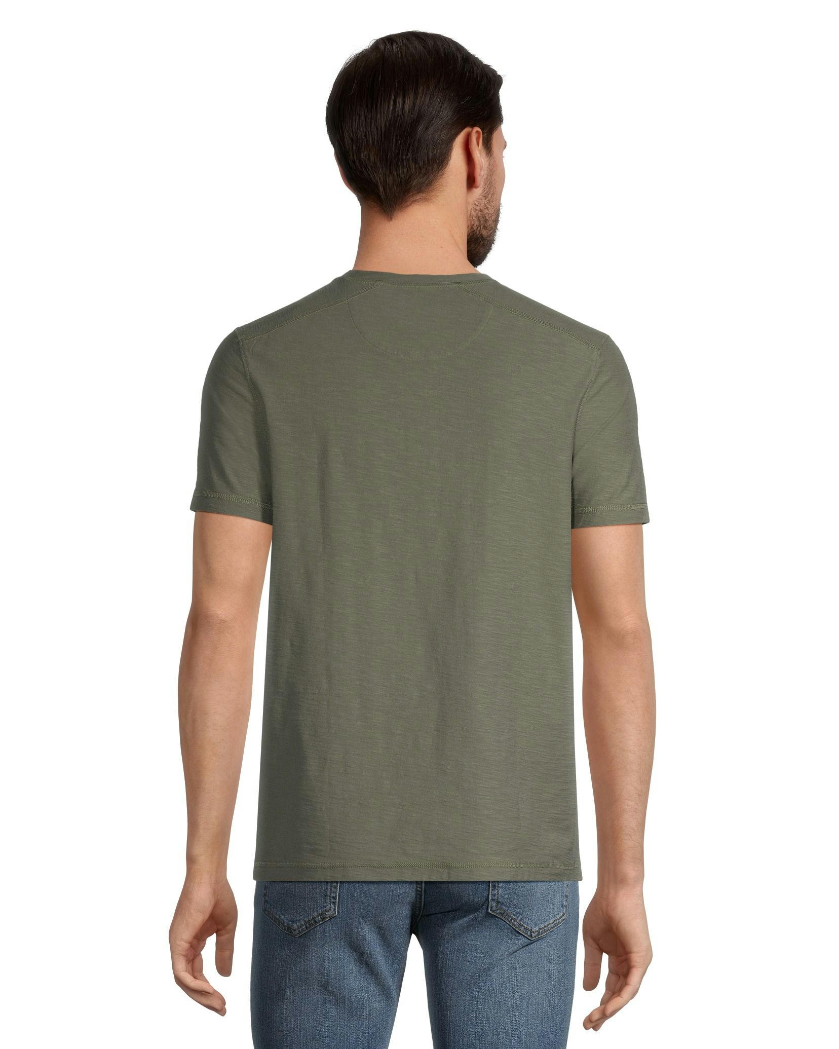 Denver Hayes Men's Garment Wash Slub Henley Shirt