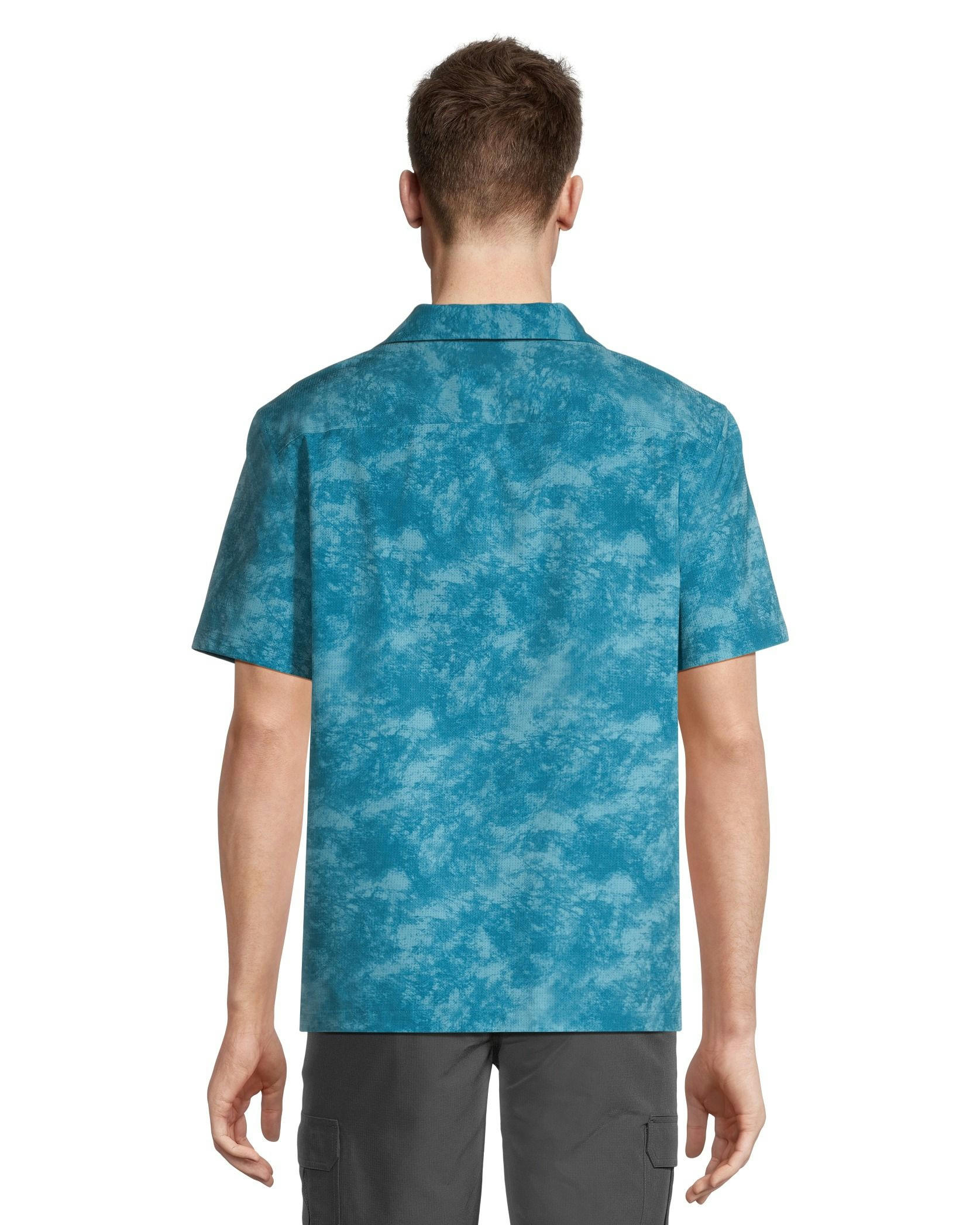 FarWest Men's Perforated Modern Fit Shirt